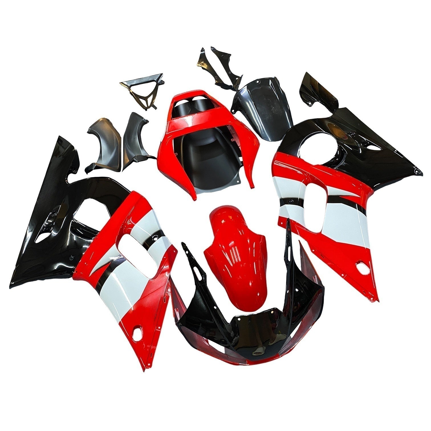 1998-2002 Yamaha YZF-R6 Fairings Red Black R6 Generic
