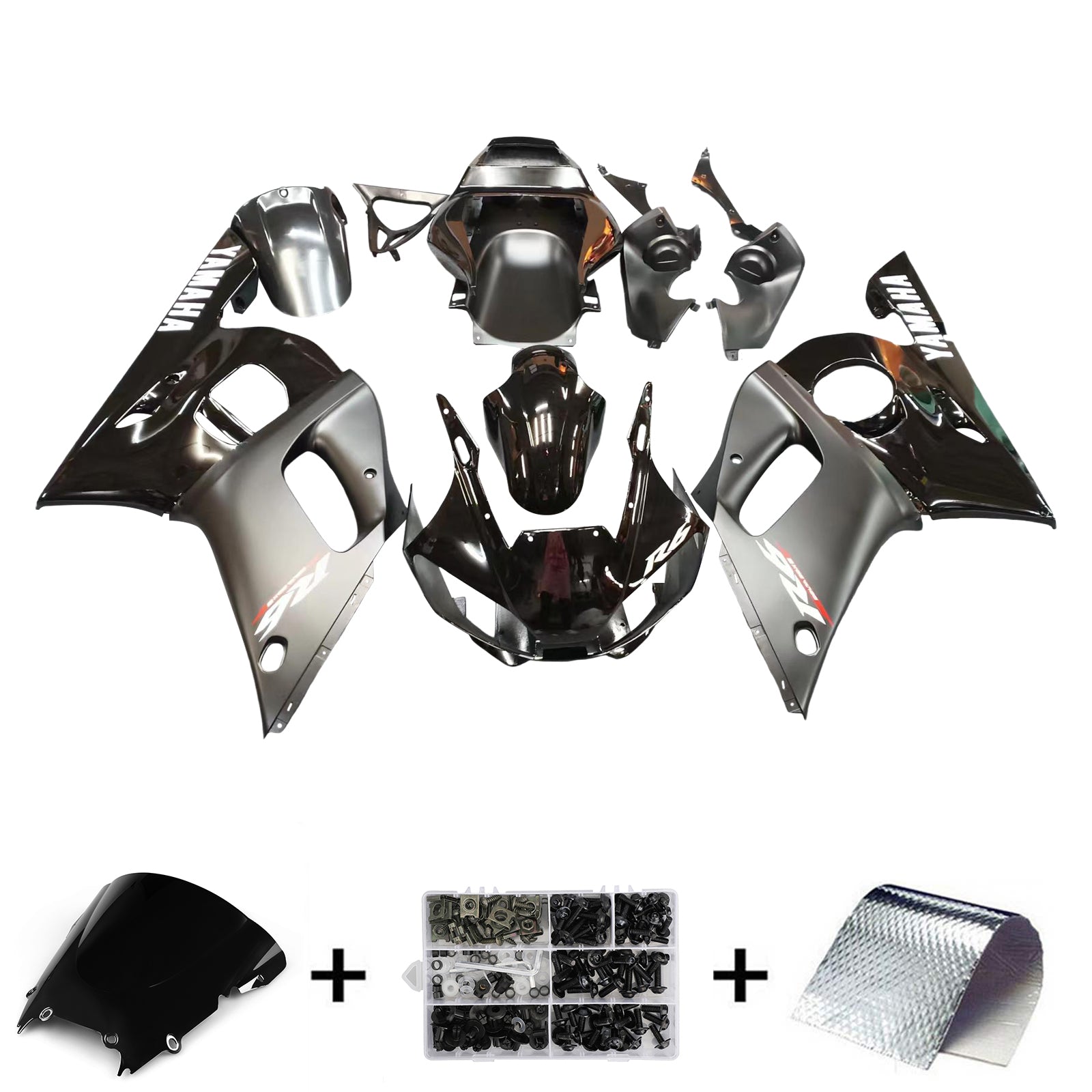 Fairings 1998-2002 Yamaha YZF-R6 Contrast Black R6  Generic