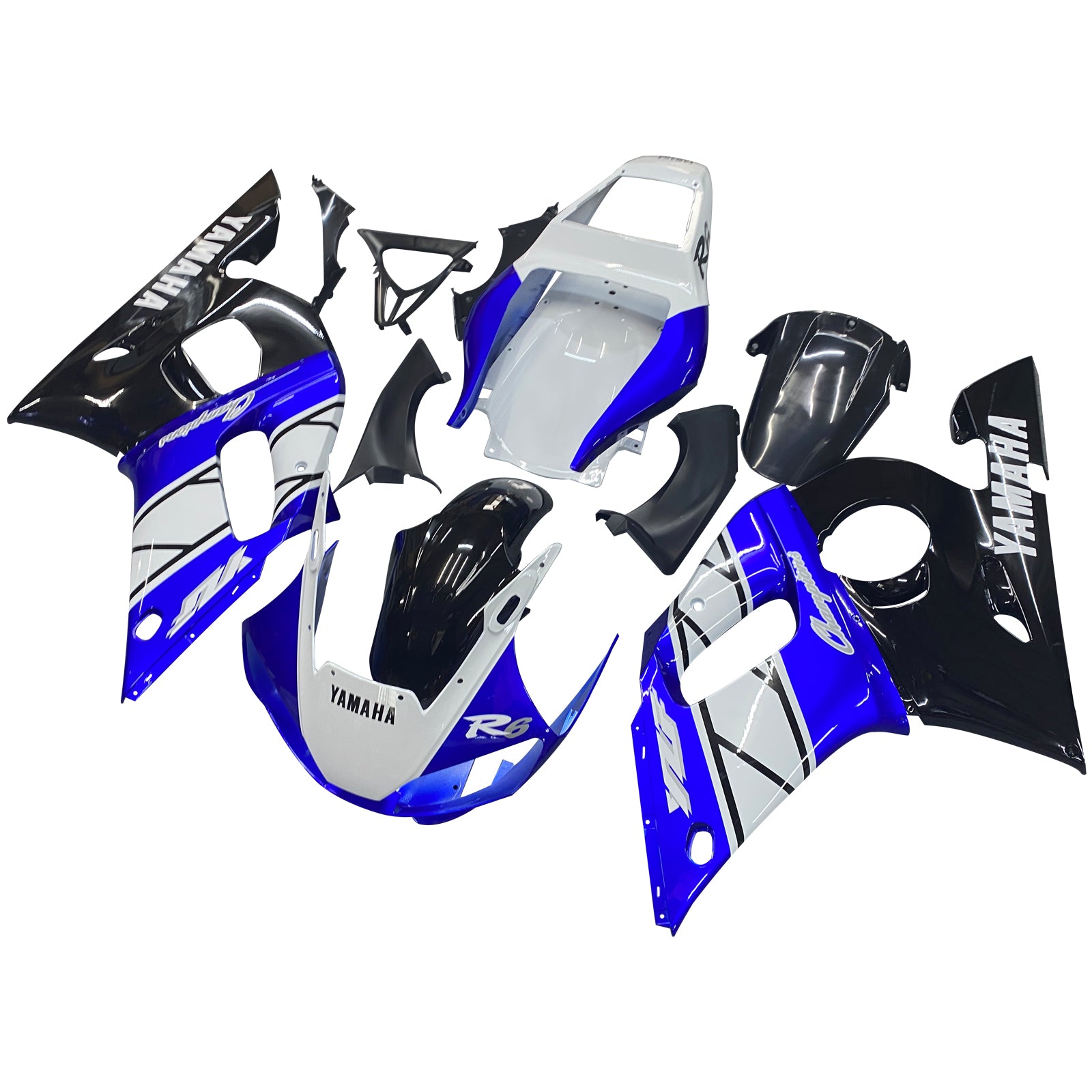 Fairings 1998-2002 Yamaha YZF-R6 Blue Black Champions R6