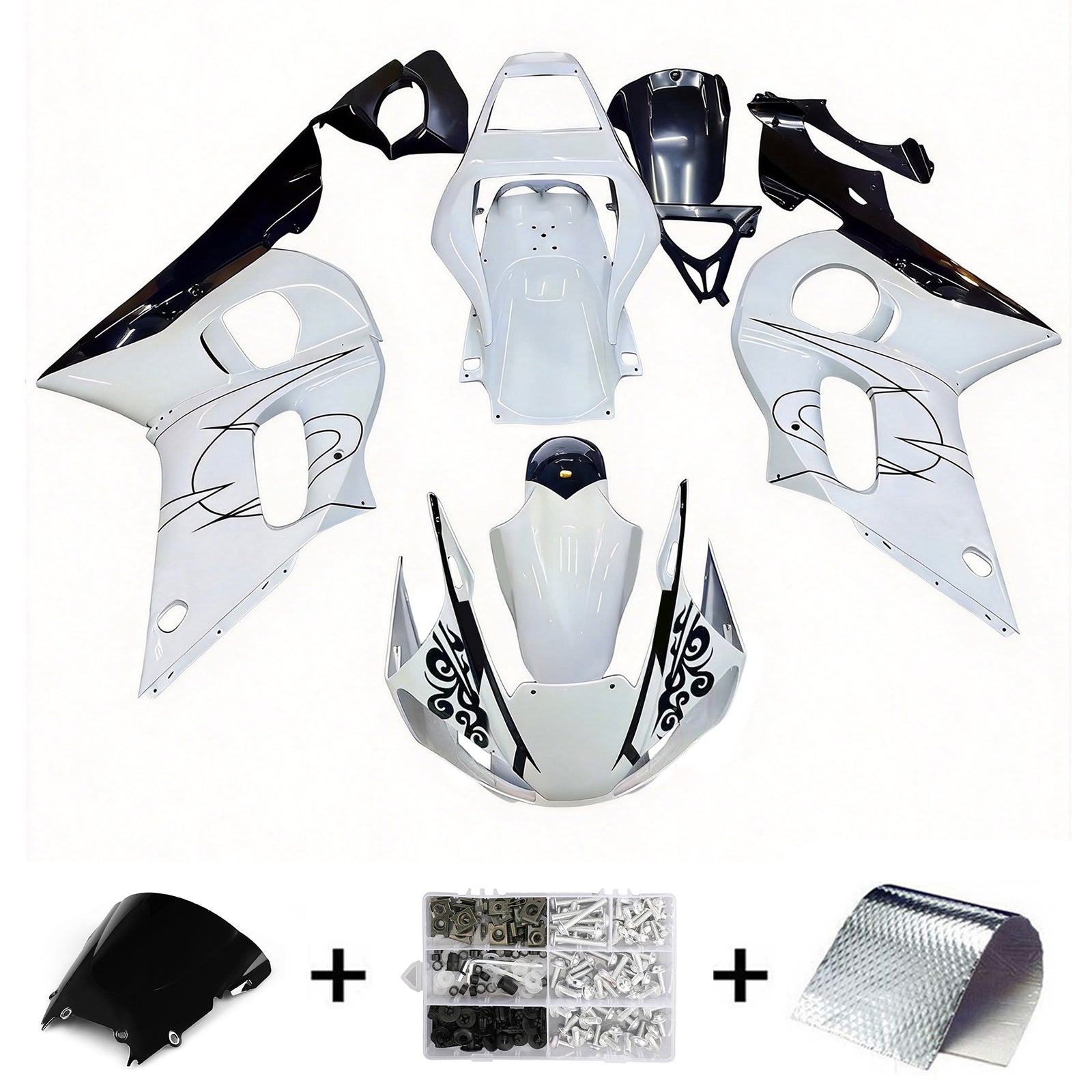 Yamaha YZF 600 R6 1998-2002 Fairing Kit Bodywork Plastic ABS