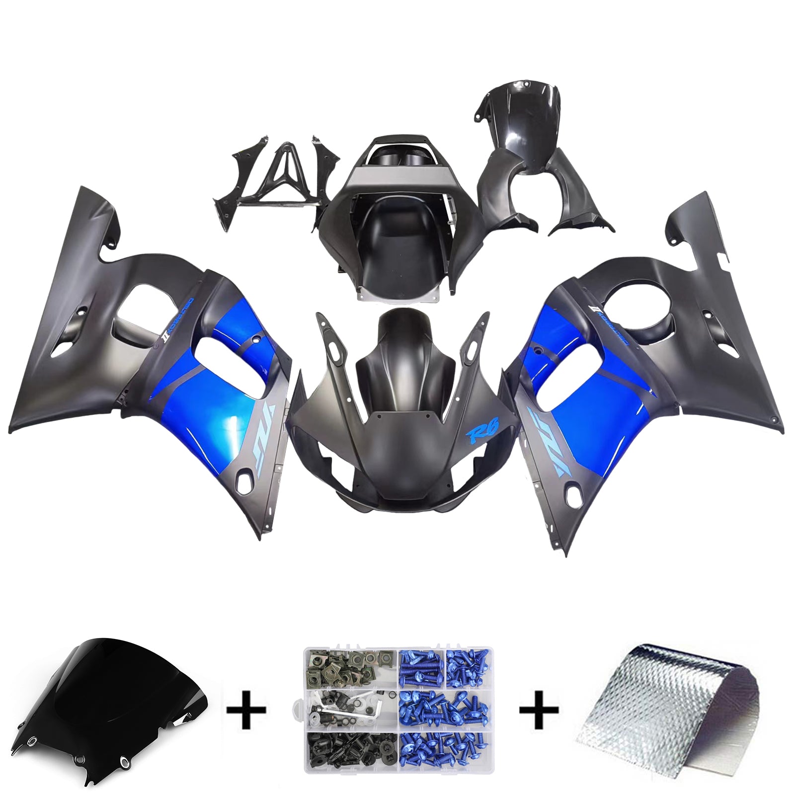 Yamaha YZF 600 R6 1998-2002 Fairing Kit Bodywork Plastic ABS