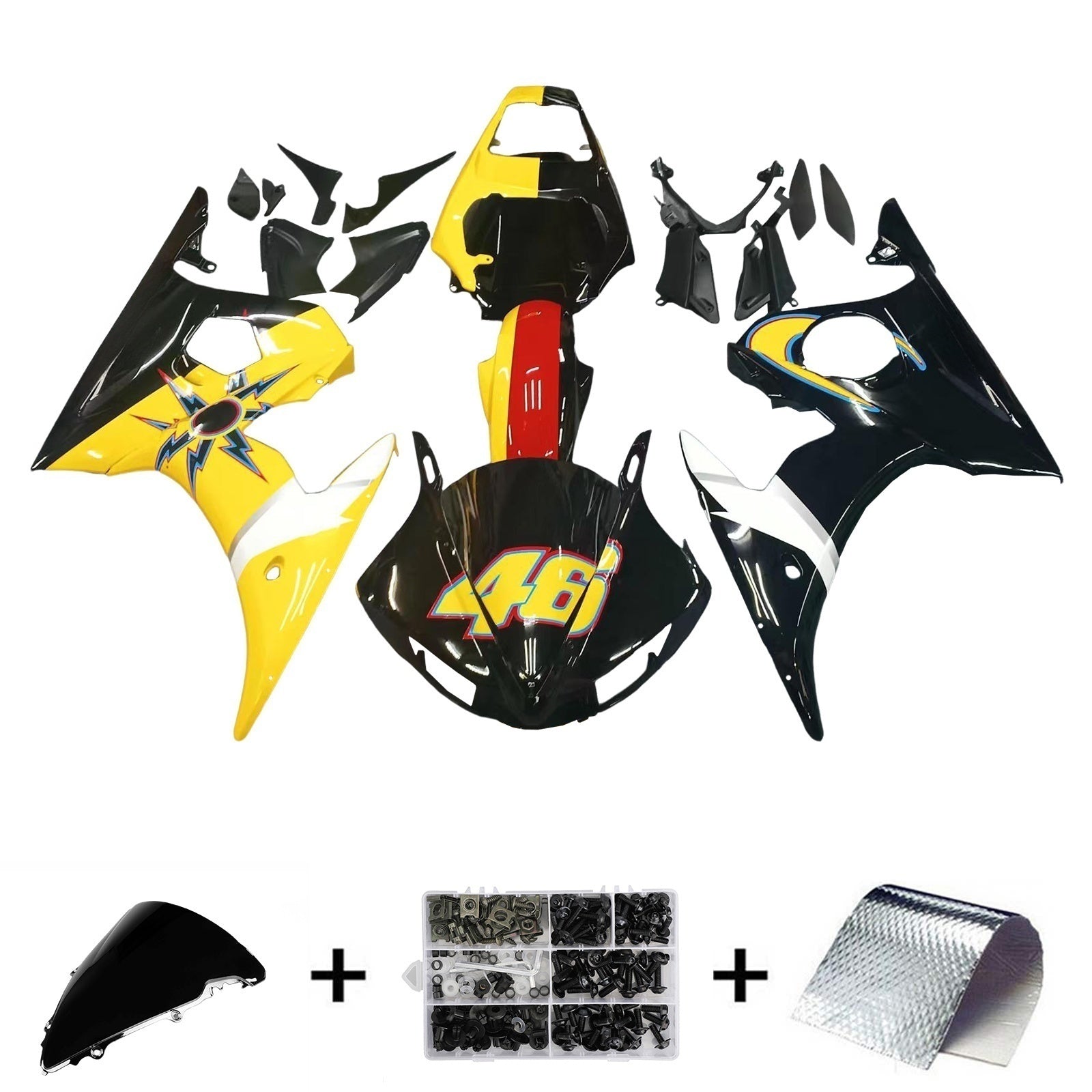 Injection Fairing Kit Bodywork For Yamaha YZF 600 R6 2003-2004 R6S 2006-2009