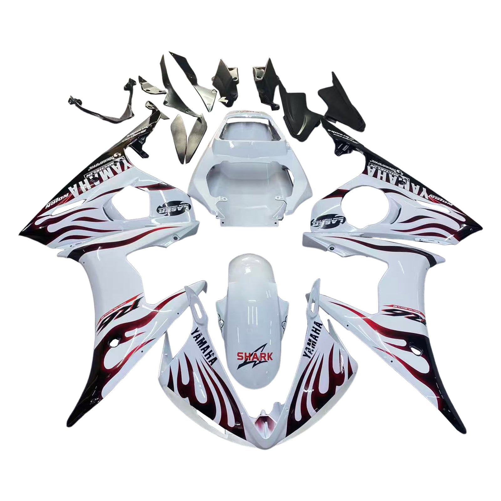 Fairings YZF 600 R6 (2003-2005) Bodywork Fairing ABS Injection Molded Plastics Set 21 Color Generic