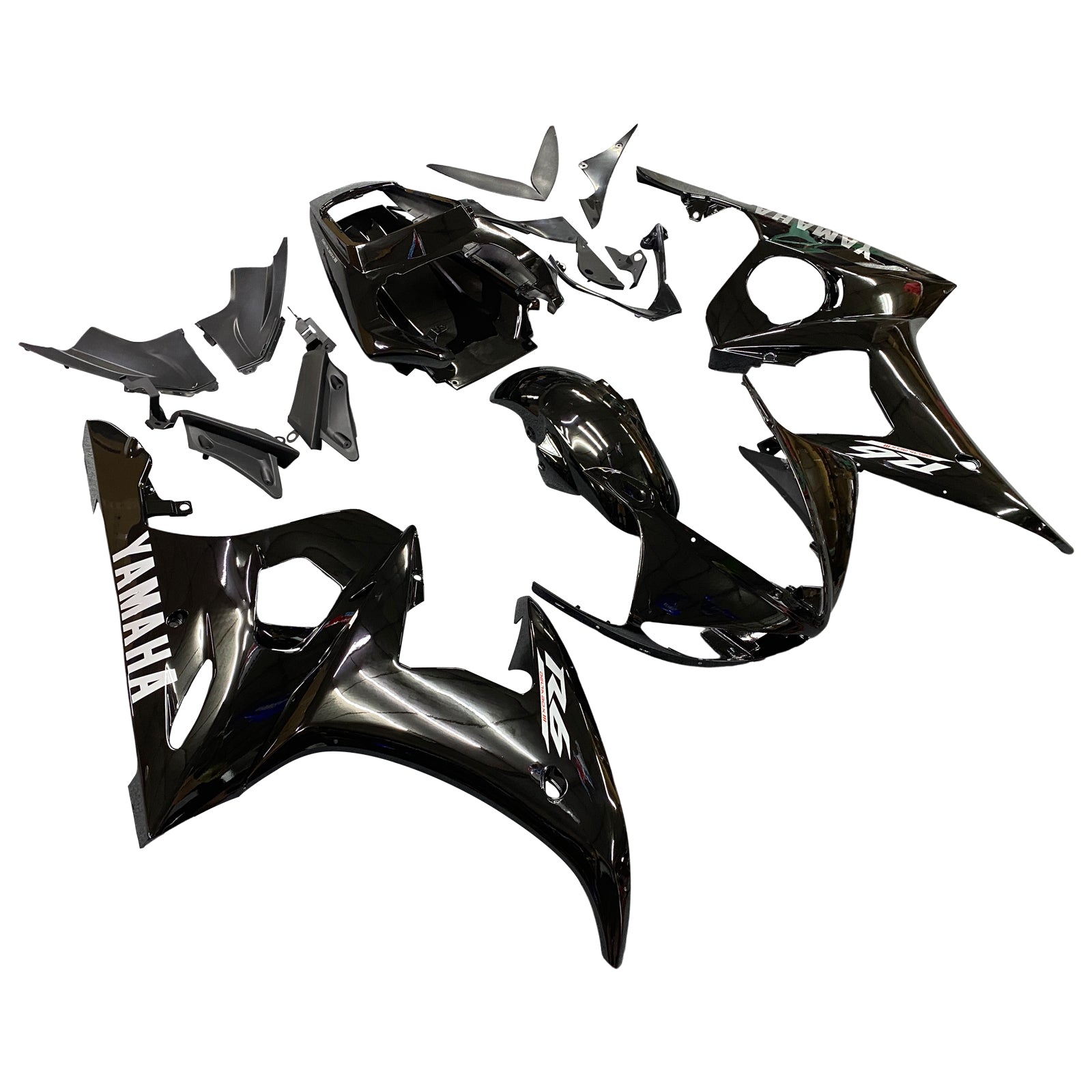 Fairings 2003-2004 Yamaha YZF-R6 Black R6 Racing Generic