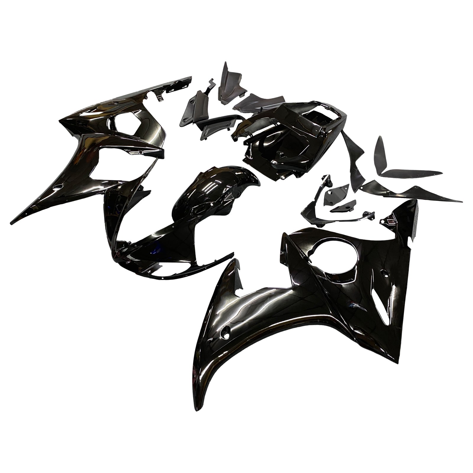 Fairings 2003-2004 Yamaha YZF-R6 Black R6 Racing Generic