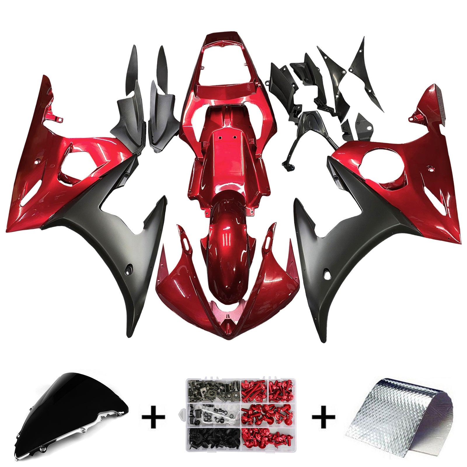 Injection Fairing Kit Bodywork Plastic ABS fit For Yamaha YZF 600 R6 2005 Generic