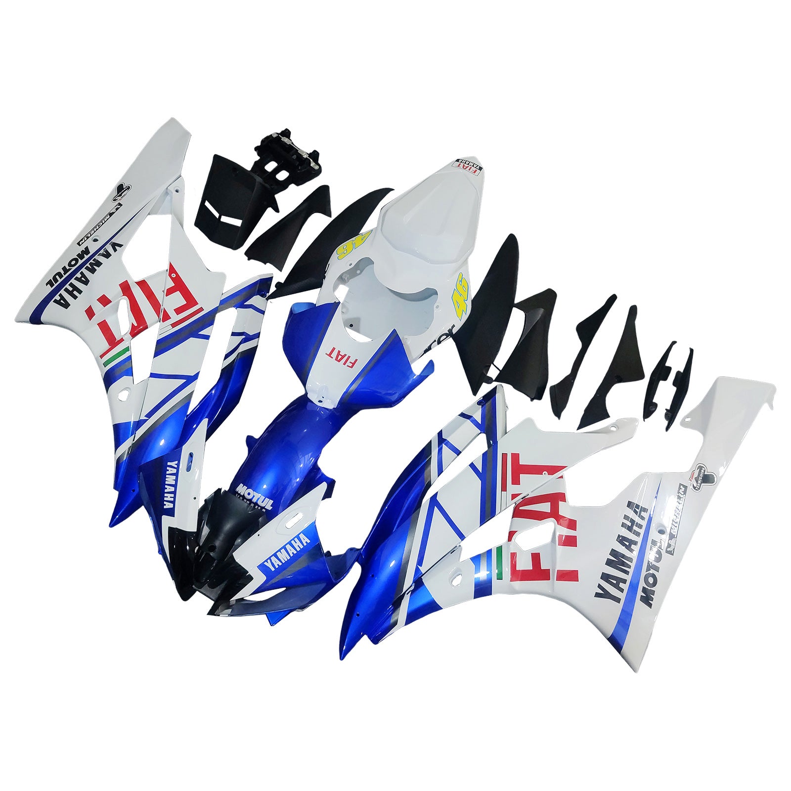 Fairings 2006-2007 Yamaha YZF-R6 White Blue No.46 FIAT R6  Generic