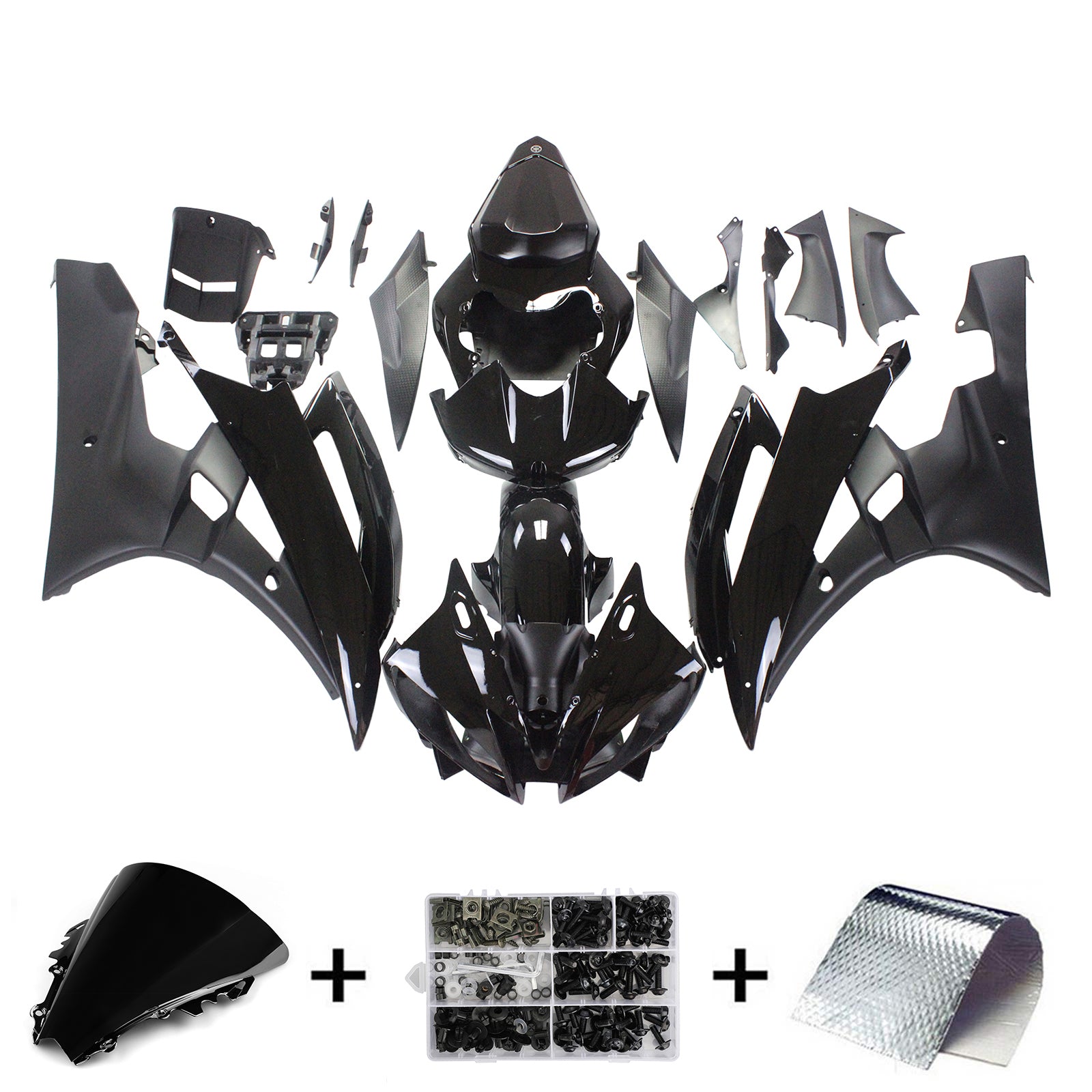 Fairings 2006-2007 Yamaha YZF-R6 Contrast Black R6  Generic