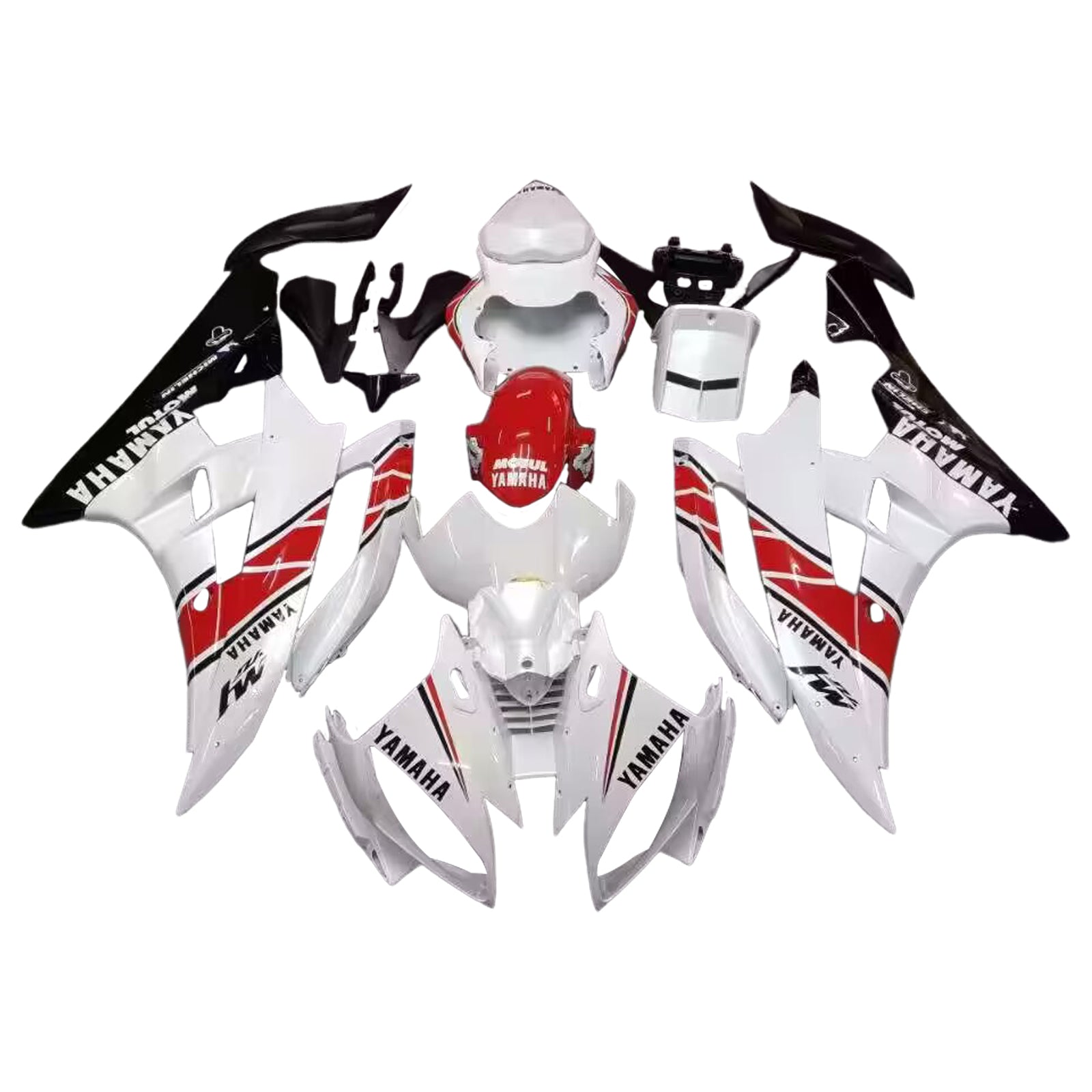 Fairings 2006-2007 Yamaha YZF-R6 White Red Black R6  Generic