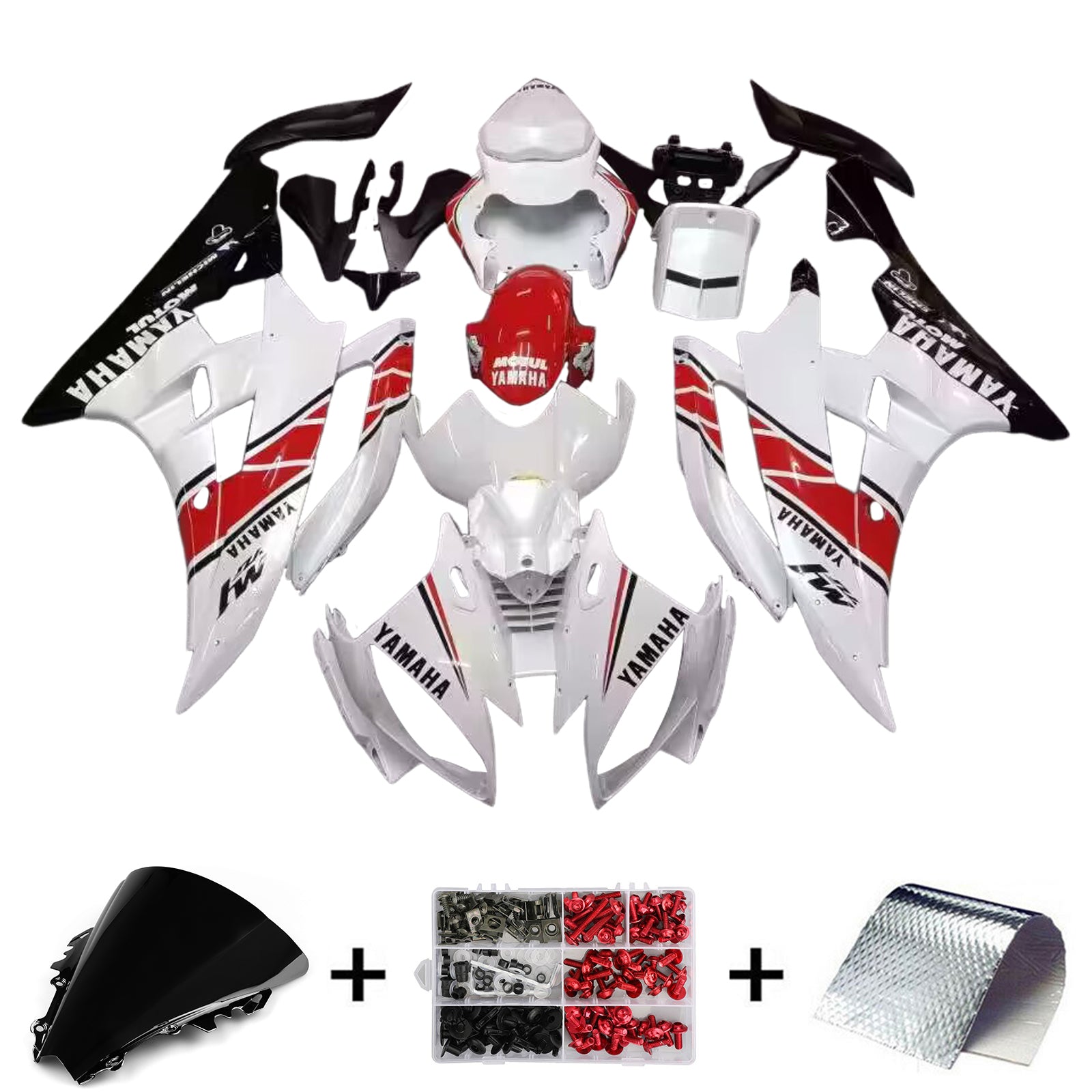 Fairings 2006-2007 Yamaha YZF-R6 White Red Black R6  Generic