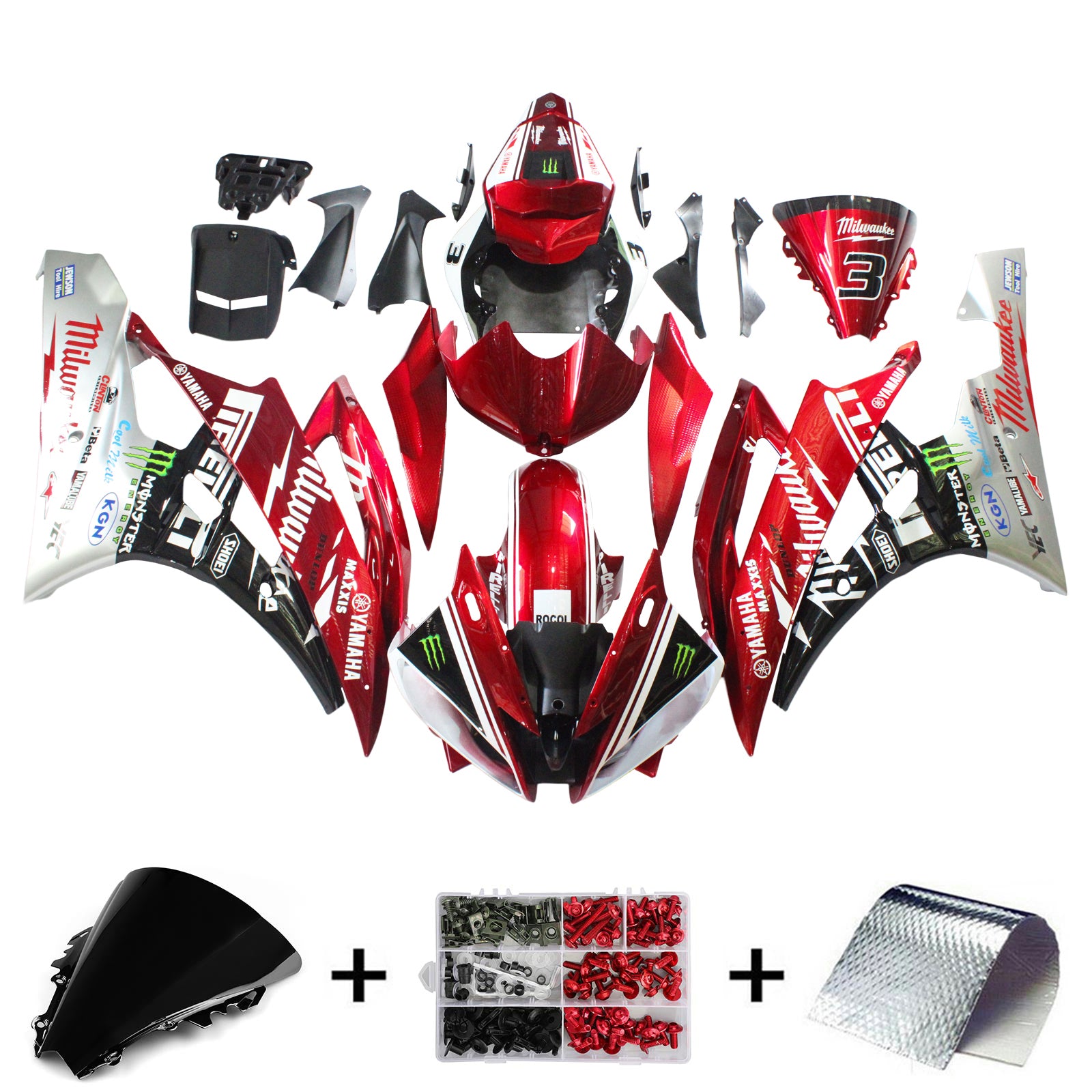 Kit Carenado Para Yamaha YZF 600 R6 2006-2007 Genérico