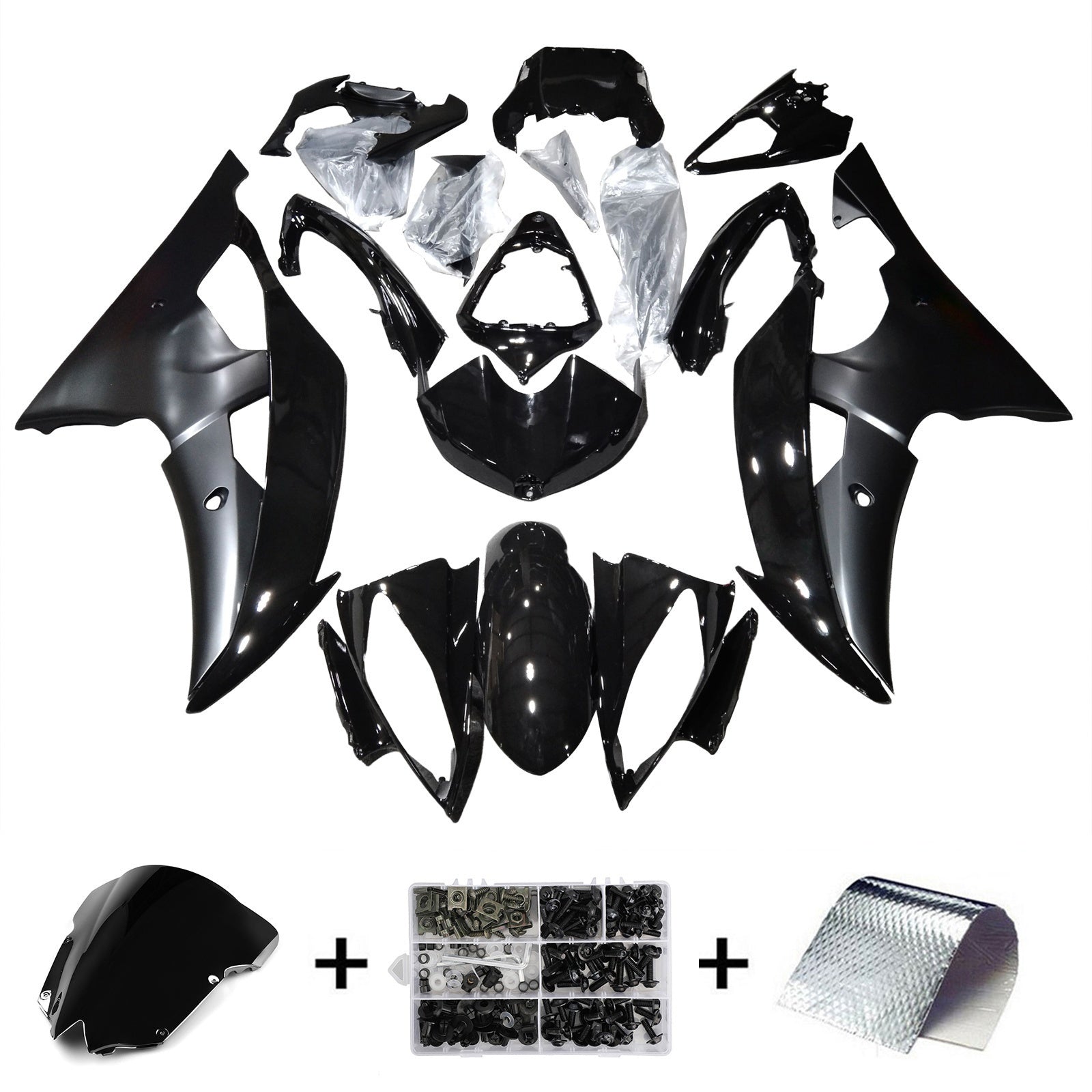 Fairings 2008-2016 Yamaha YZF-R6 Contrast Black R6  Generic