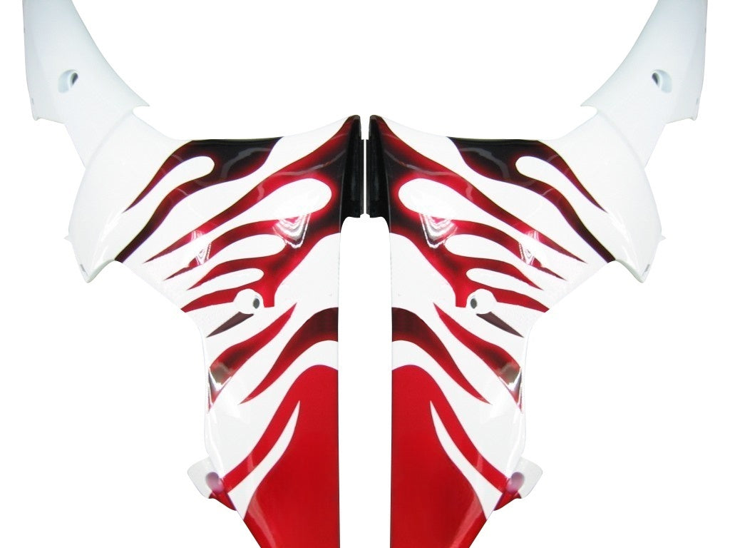 Carenados 2008-2016 Yamaha YZF-R6 Blanco y Rojo Flame R6 Genérico