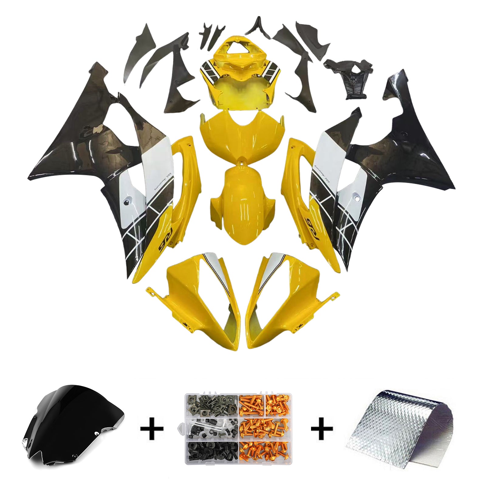 Yamaha YZF 600 R6 2008-2016 Fairing Kit Bodywork Plastic ABS