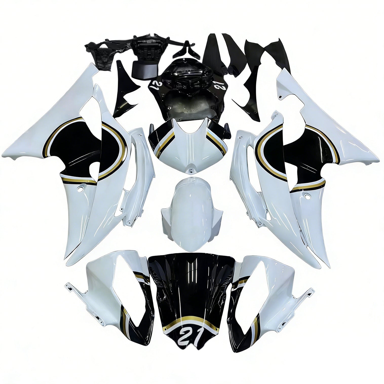 Yamaha YZF 600 R6 2008-2016 Fairing Kit Bodywork Plastic ABS
