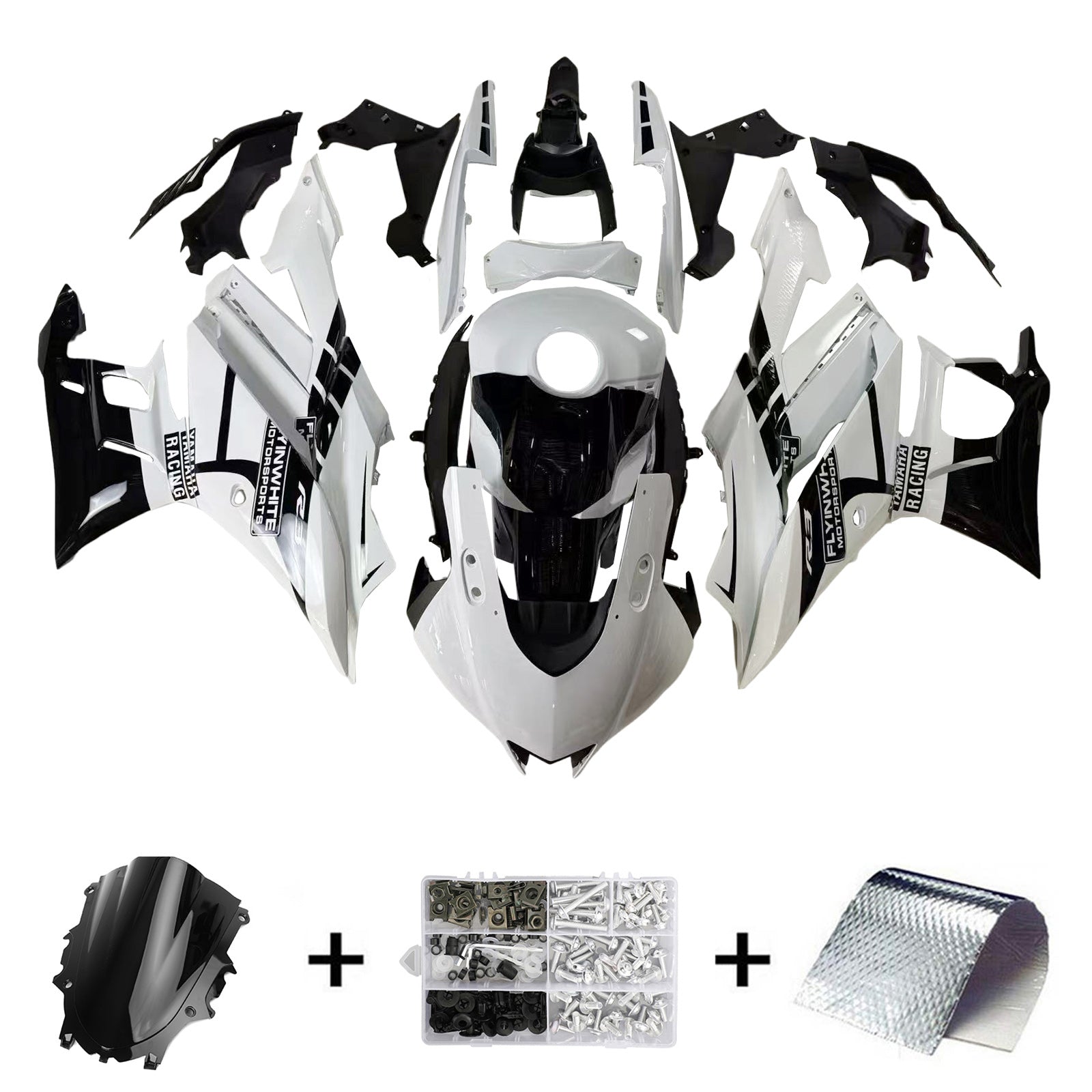 ياماها YZF-R3 R25 2019-2021 Fairing Kit هيكل السيارة بلاستيك ABS