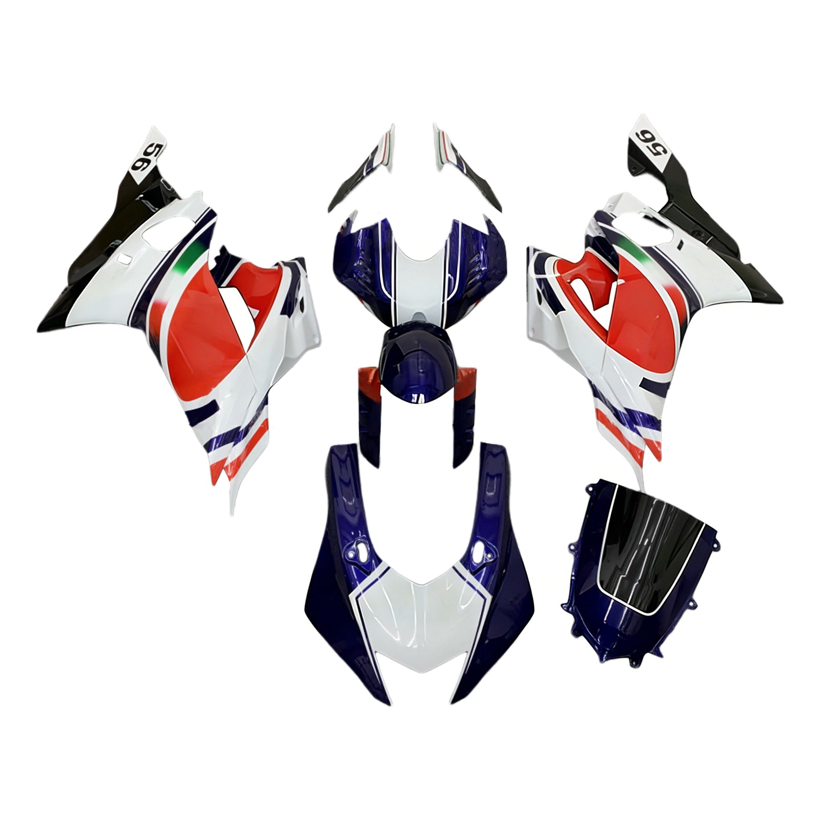 야마하 YZF-R6 2017-2023 페어링 키트 차체 플라스틱 ABS