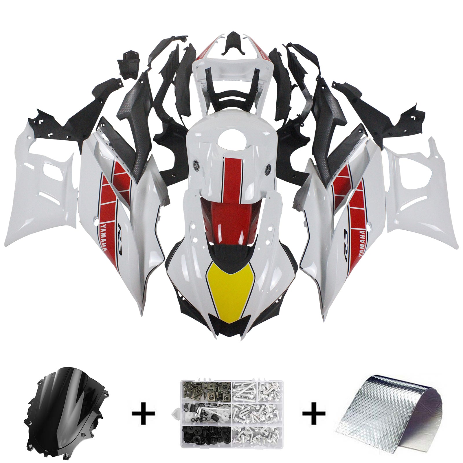 Yamaha YZF-R3 R25 2022-2023 Fairing Kit هيكل السيارة بلاستيك ABS