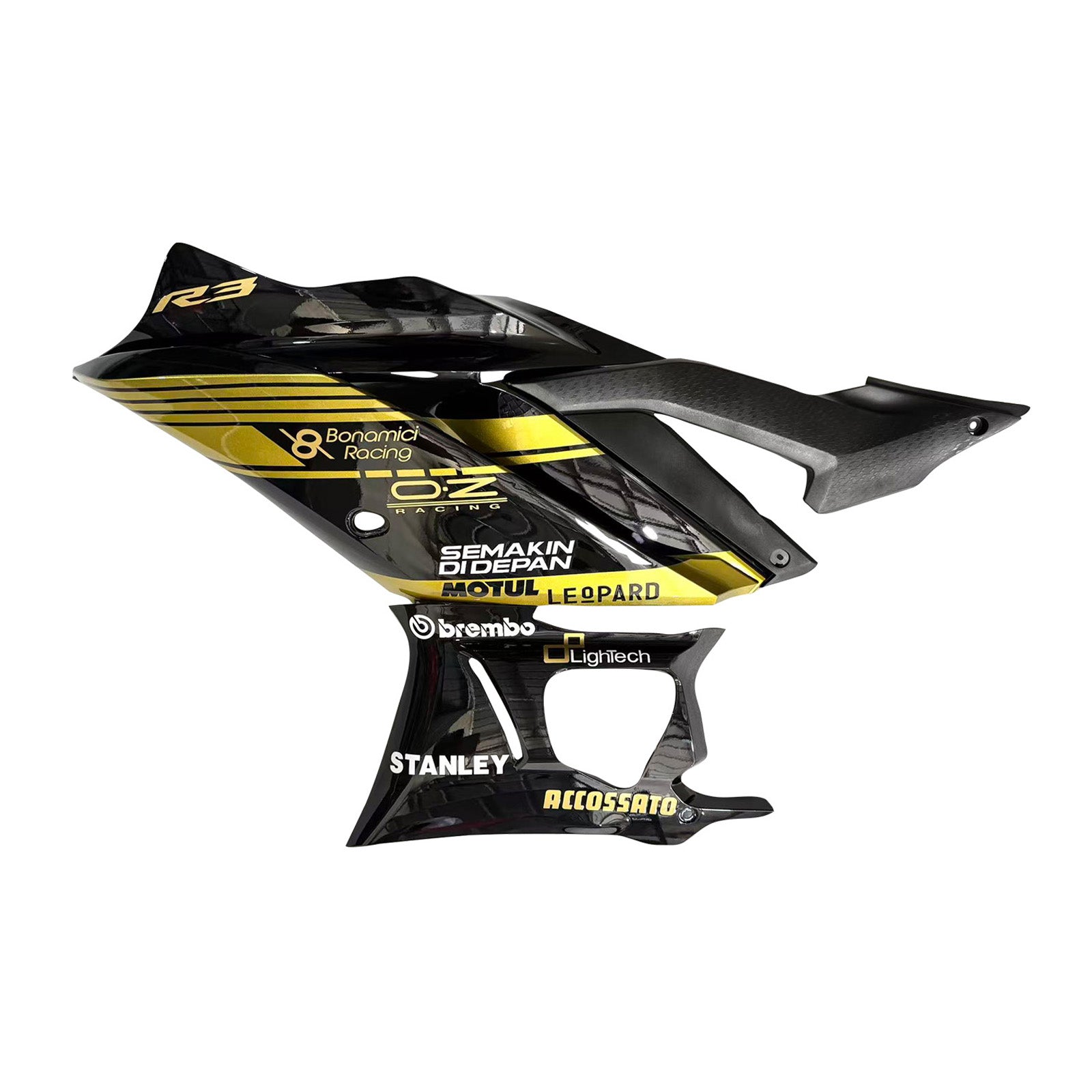 Amotopart Yamaha YZF-R3 R25 2022-2024 페어링 키트 차체 플라스틱 복근