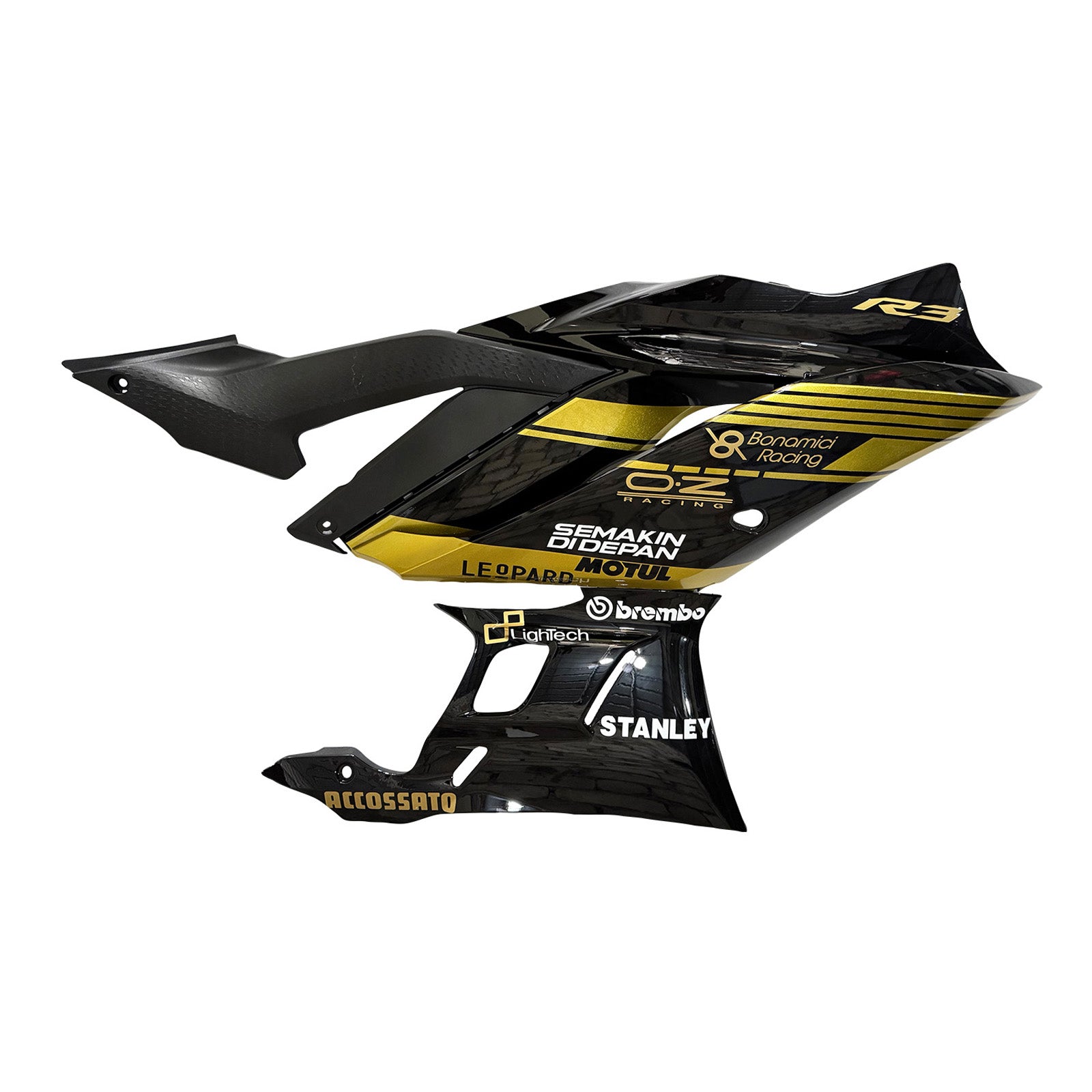 Amotopart Yamaha YZF-R3 R25 2022-2024 페어링 키트 차체 플라스틱 복근