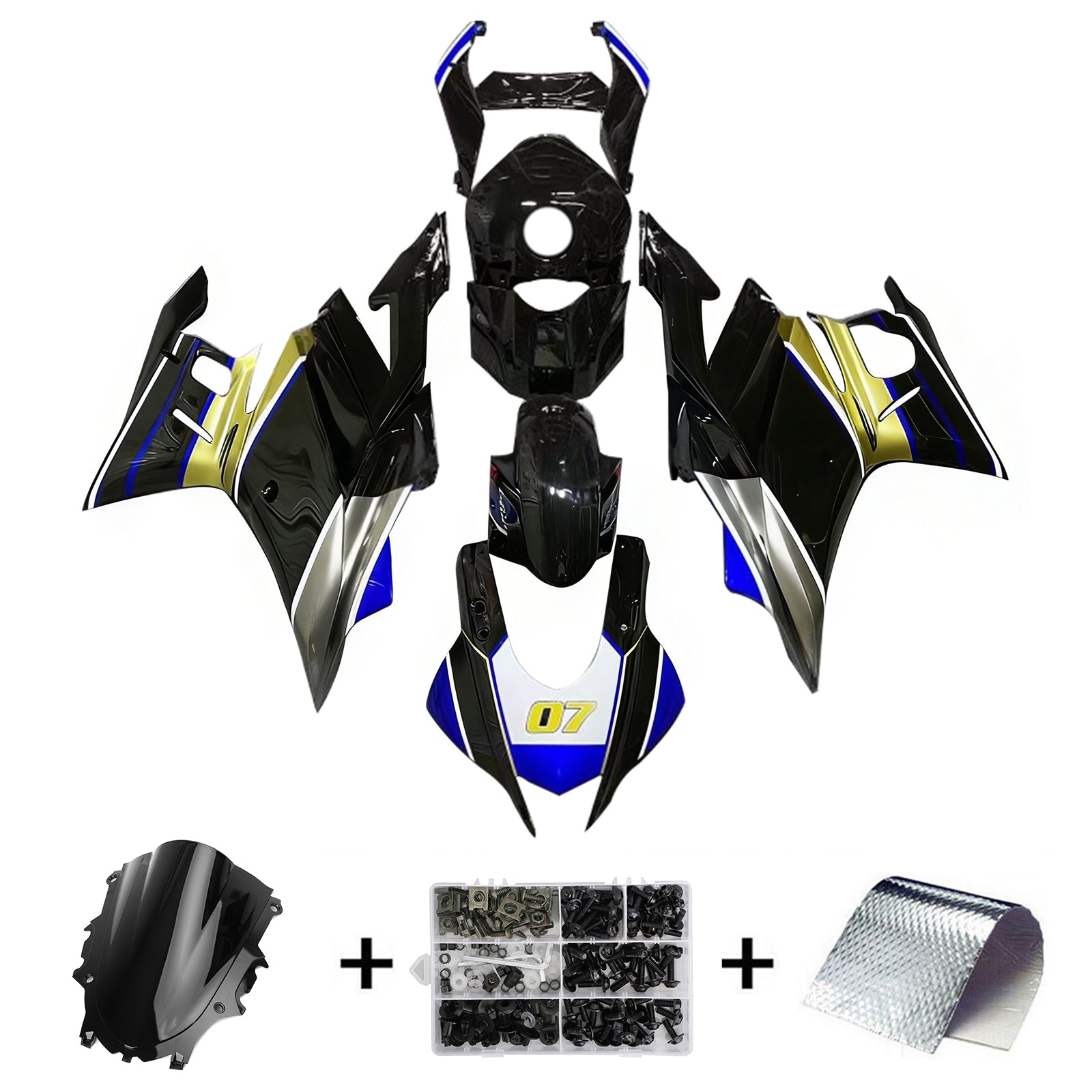 Amotopart Yamaha YZF-R3 R25 2022-2024 Fairing Kit Bodywork Plastic ABS