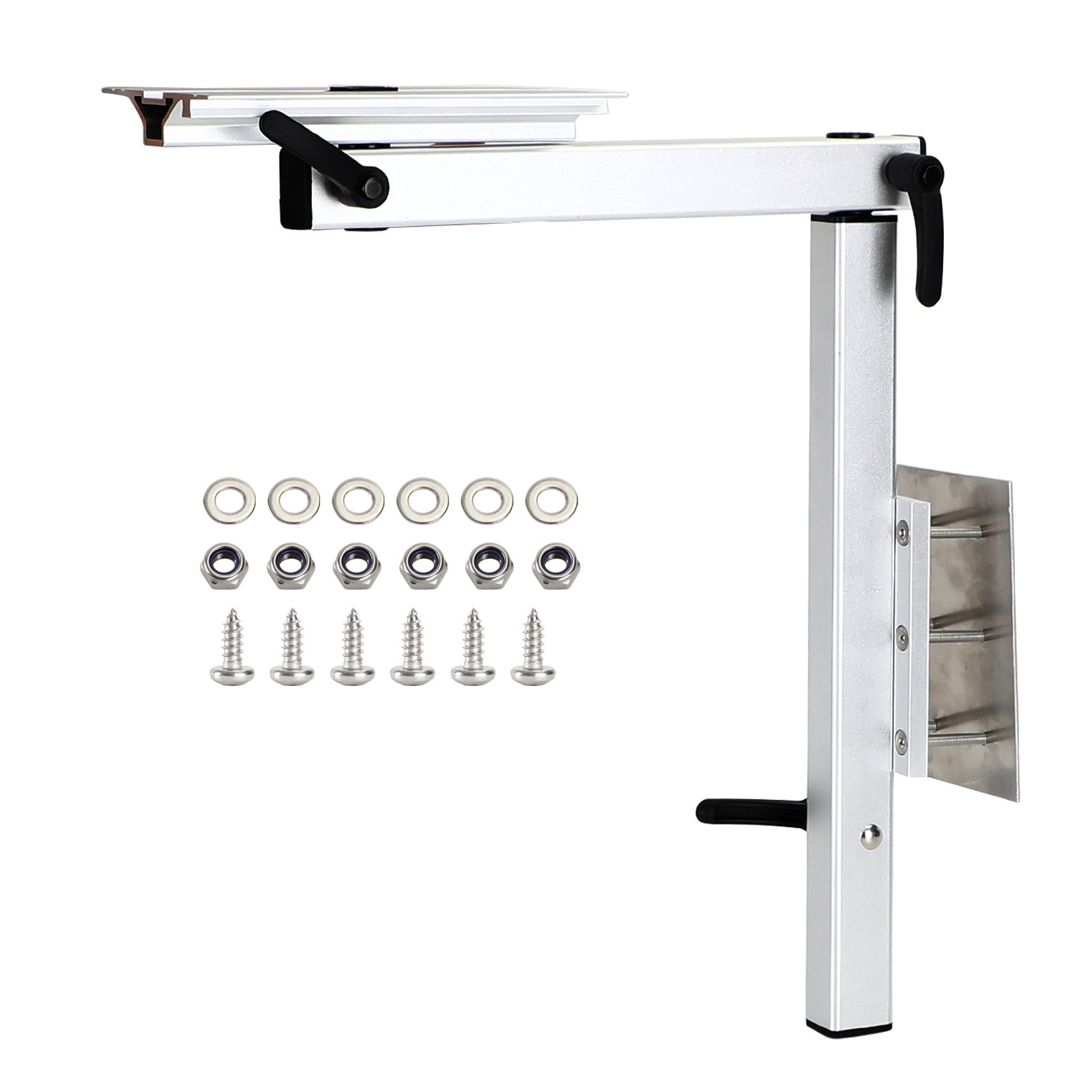 RV Aluminum Alloy Table Leg Movable Rotatable Height Adjustable Camper