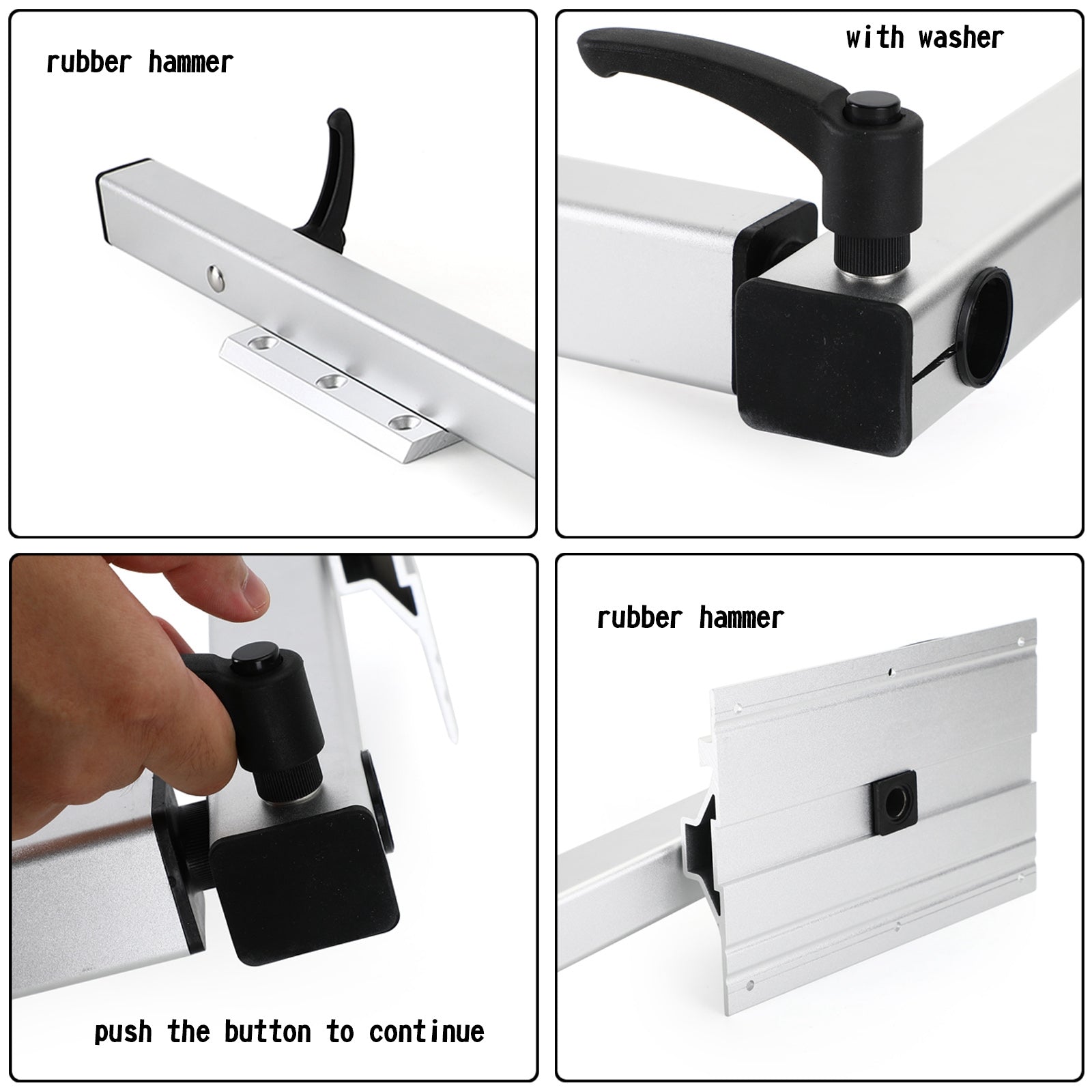 Pata de mesa de aleación de aluminio para RV, pata de mesa giratoria móvil de altura ajustable, genérica