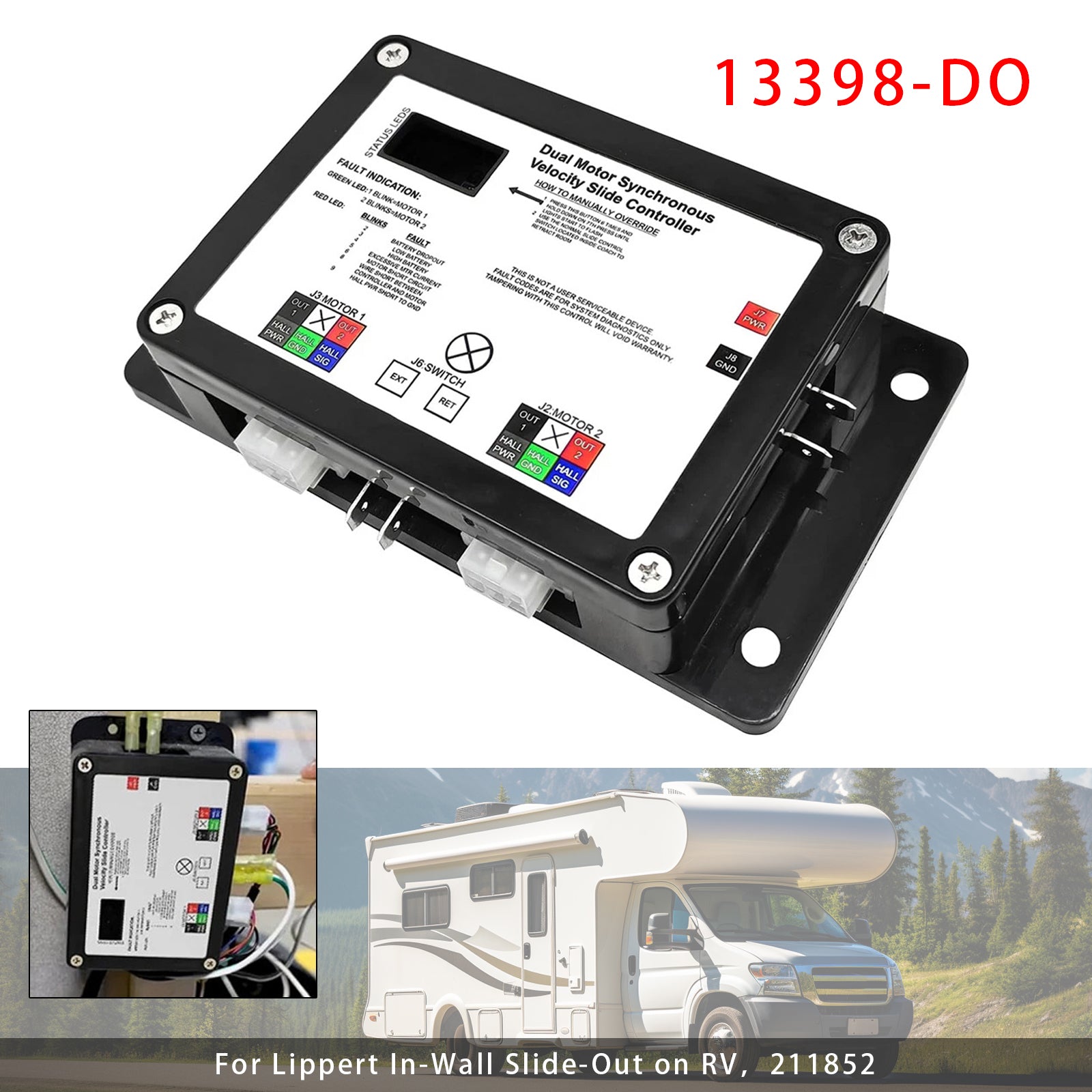 13398-D0 Dual Motor Synchronous Velocity Slide Controller For Lippert V-Sync II