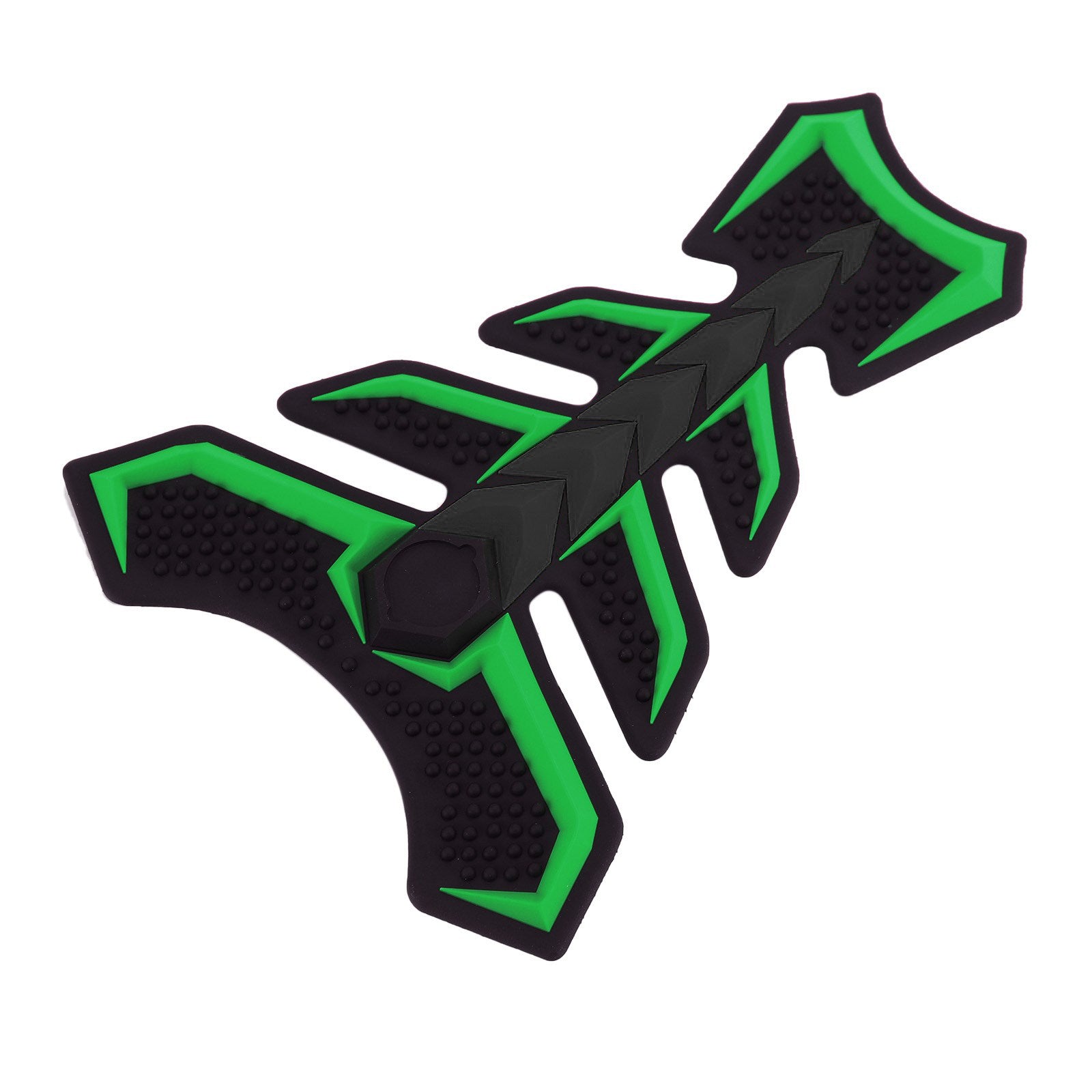3D Rubber Universal Motorcycle Fuel Gas Tank Pad Protector Decal Sticker Green Generic CA Market