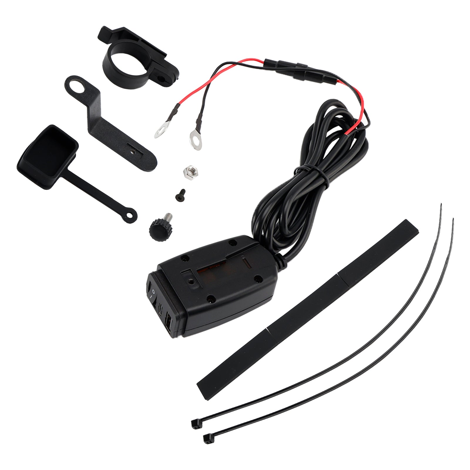 Motorcycle USB Super Fast Charger Handlebar Holder PD+QC3.0 Tpye-C Power Adapter