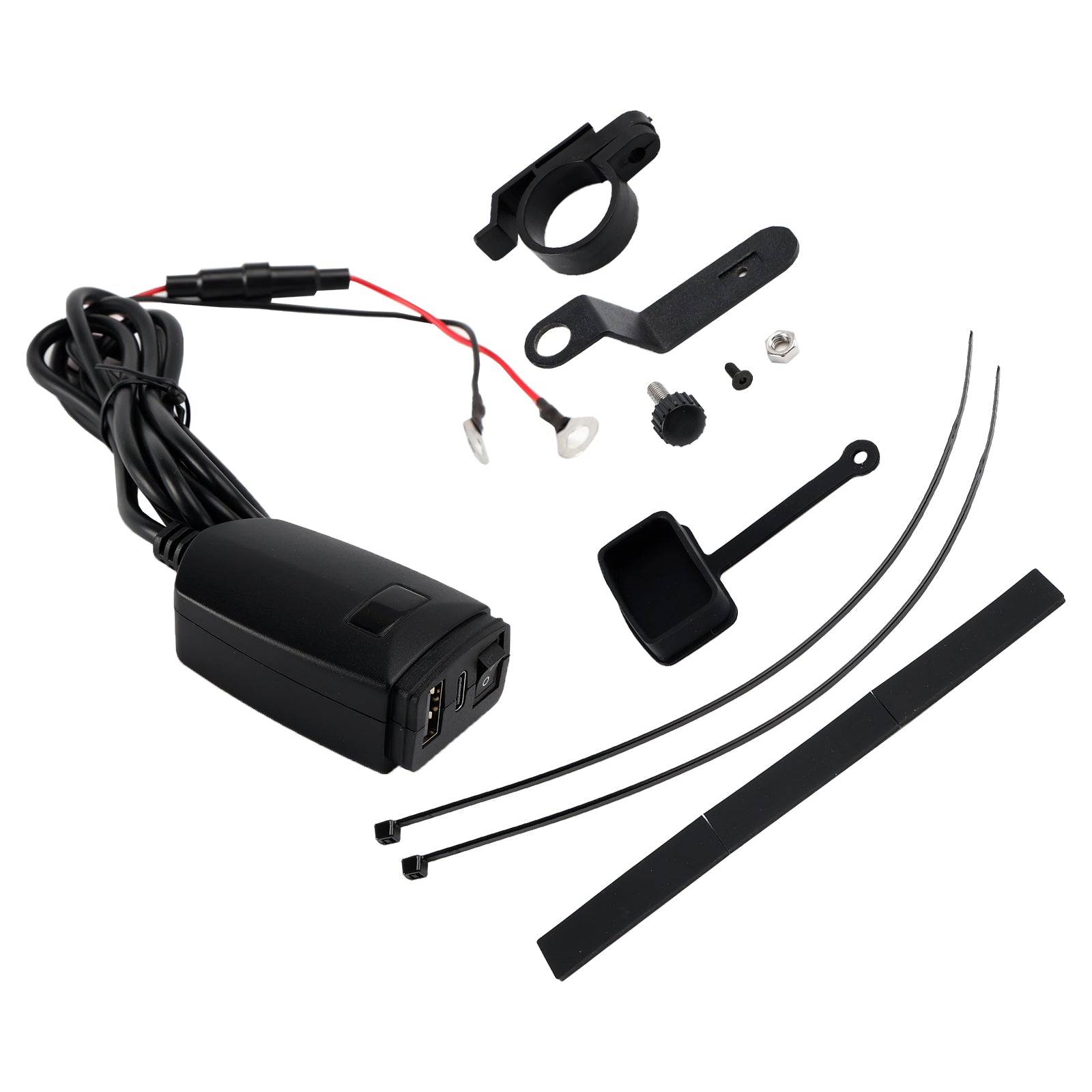 Motorcycle USB Super Fast Charger Handlebar Holder PD+QC3.0 Tpye-C Power Adapter