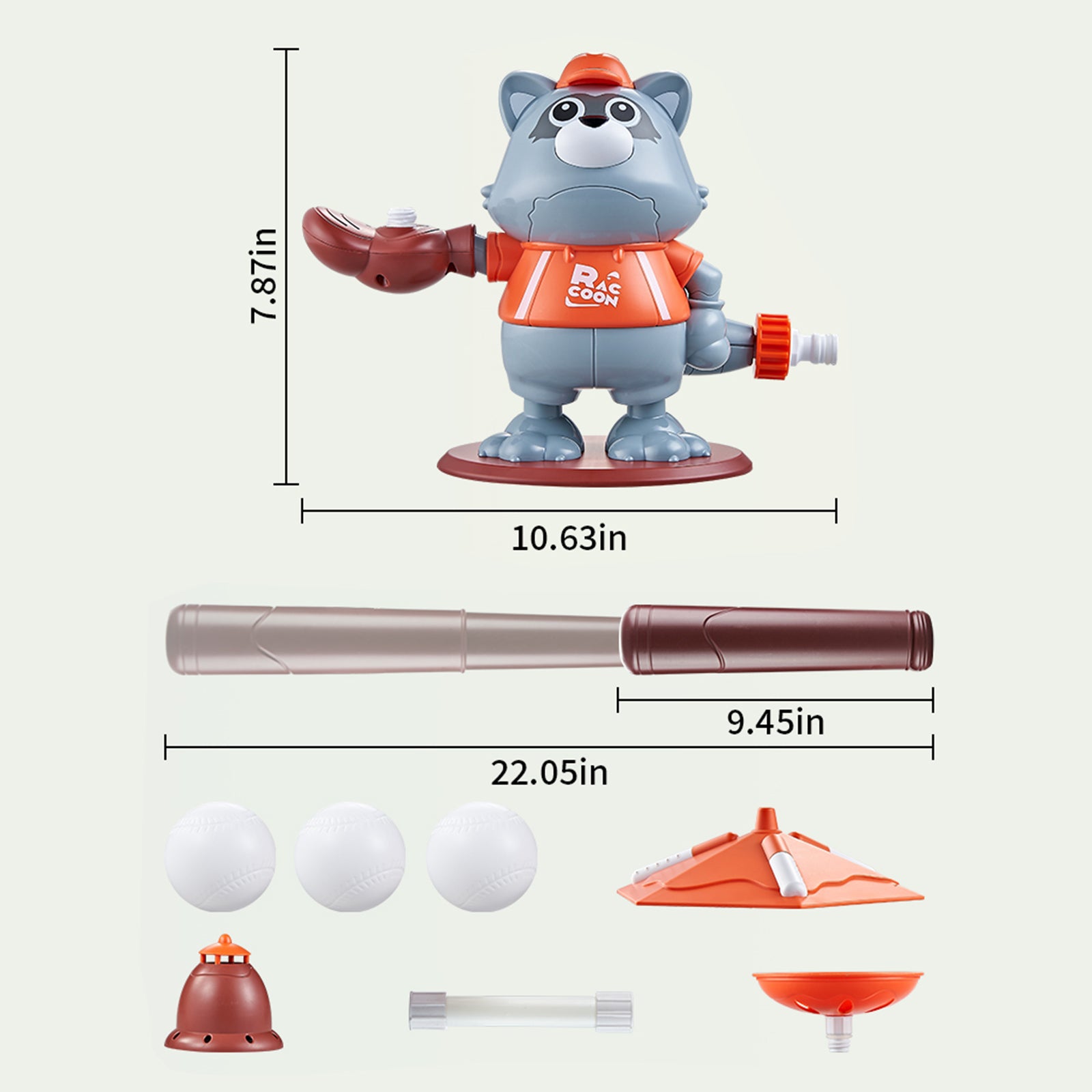 3In1 Lovely Shape Water Sprinkler With Baseball Play Toy Kid Outdoor Squirt Toy