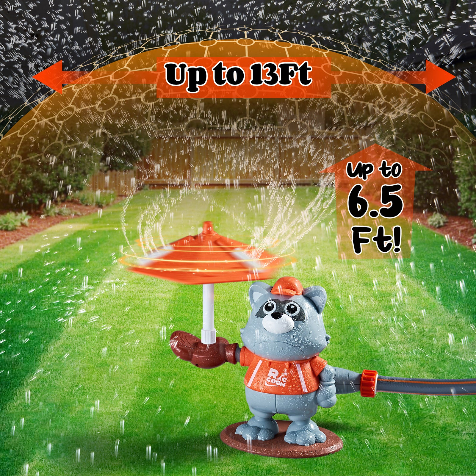 3In1 Lovely Shape Water Sprinkler With Baseball Play Toy Kid Outdoor Squirt Toy