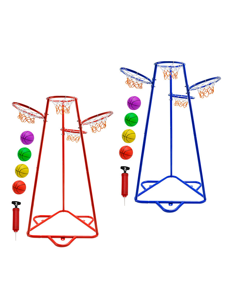 Early Learning 4 Hoop Kid Basketball Hoop Indoor/Outdoor Preschool Hoop Set