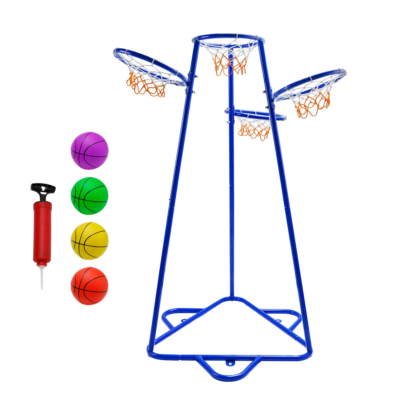 Early Learning 4 Hoop Kid Basketball Hoop Indoor/Outdoor Preschool Hoop Set