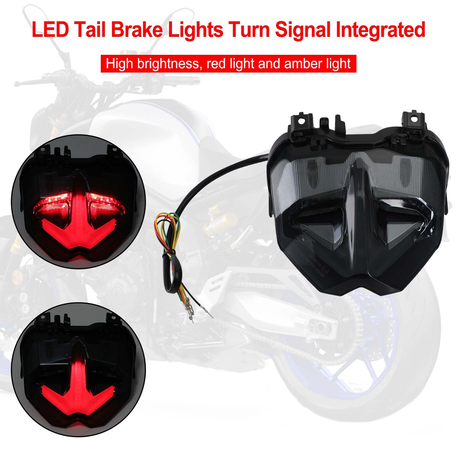 Tail Brake Lights Turn Signal Integrated For YAMAHA MT-09 MT10 SP 2021-2023 Generic