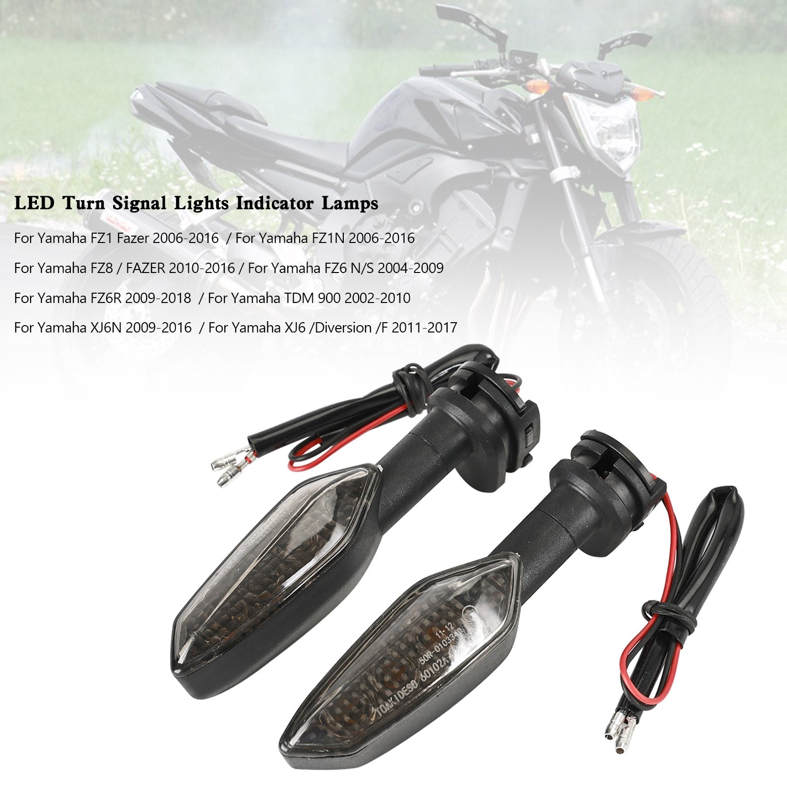 LED Turn Signal Lights Indicator Lamps For Yamaha FZ1 N FZ8 FZ6 FZ-6R TDM900 XJ6