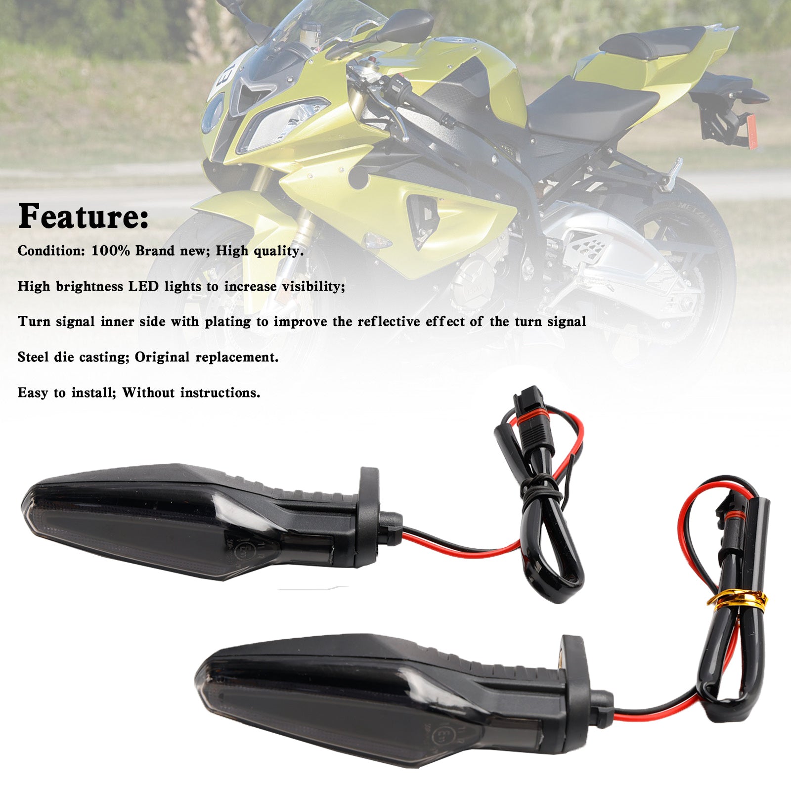 أضواء إشارة الانعطاف LED لسيارات BMW S1000XR S1000R R1250GS ADV CE 04 2020-2023