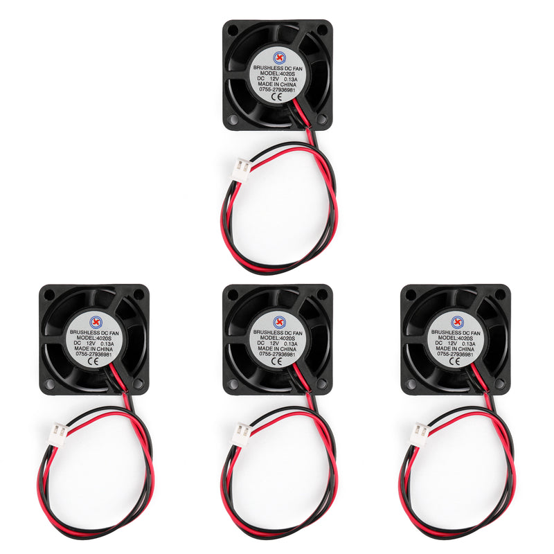 1Pc/4Pcs DC Brushless Cooling PC Computer Fan 12V 4020s 40x40x20mm 0.13A 2 Pin Wire