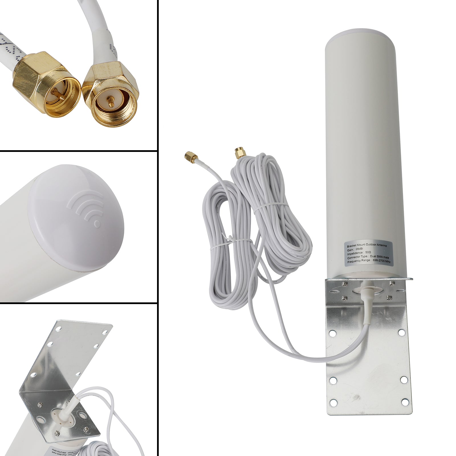 28DBi High Gain External 3G 4G LTE SMA Antenna for MOFI 4500 Cellular LTE Router