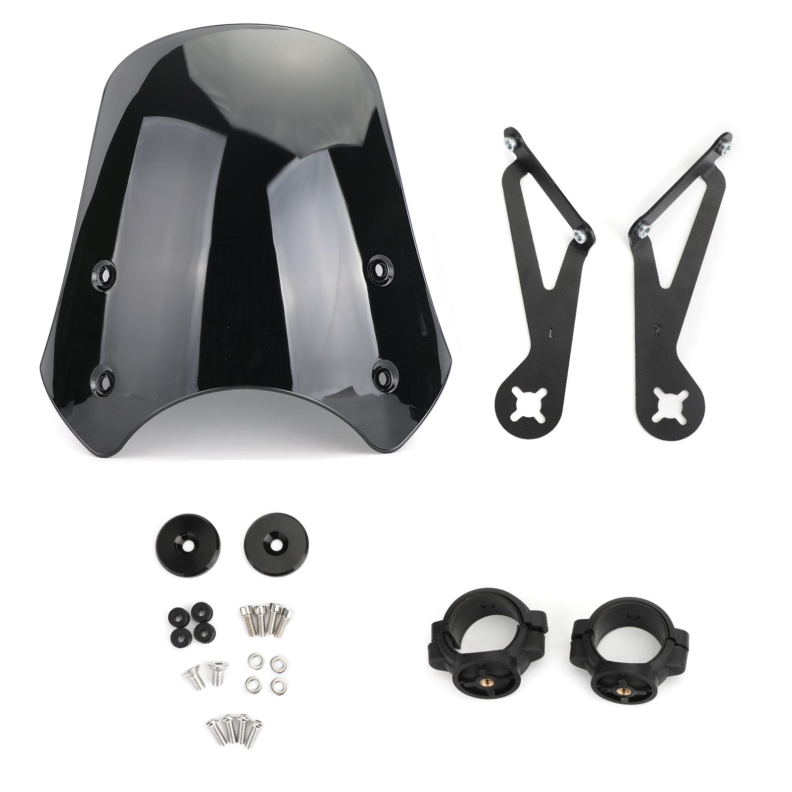 Parabrisas ABS para motocicleta, para modelos Harley Dyna Softail, negro, genérico, CA Market