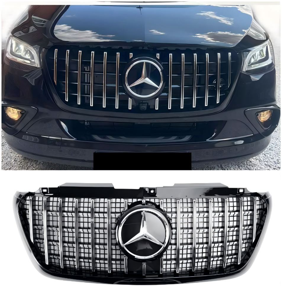 2018 2019 2020 2021 2022 2023 Mercedes Sprinter W907 W910 GT Style Front Bumper Grille Grill