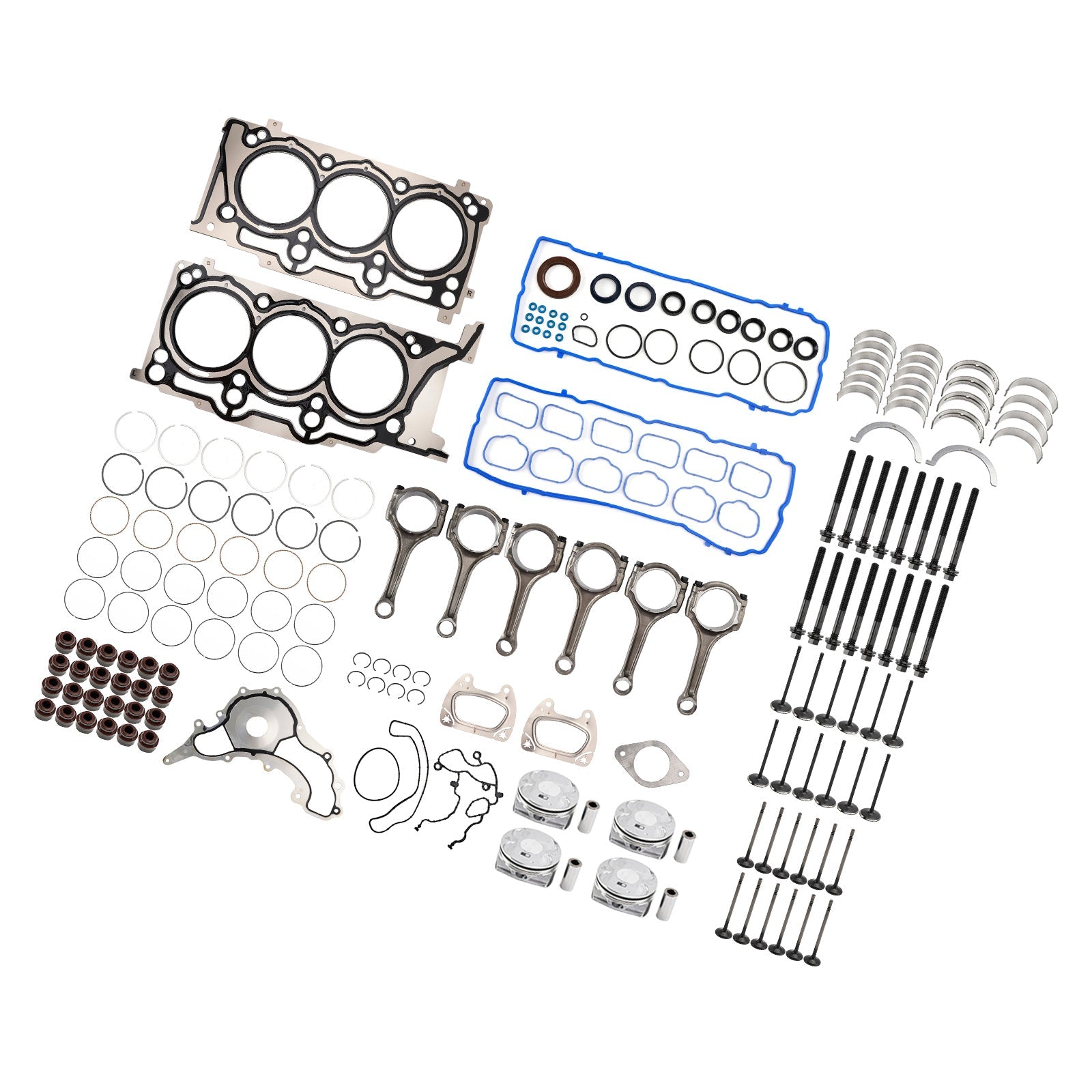 2011-2016 CHRYSLER 200 3.6L 3604CC 220CID V6 FLEX DOHC 3.6L Engine Rebuild Overhaul Kit 5184088AF H1517CPA