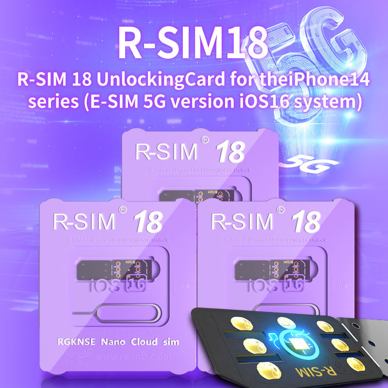 Upgrade RSIM 18 Nano Unlock Card for iPhone 14 Plus 13 12 Pro Max 11 Pro IOS 16