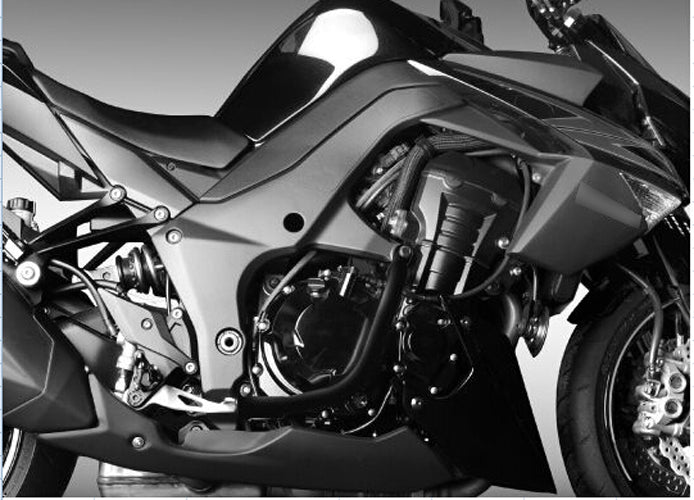 واقي حماية المحرك الوفير من الصدمات باللون الأسود لـ Kawasaki Z1000 2010-2016