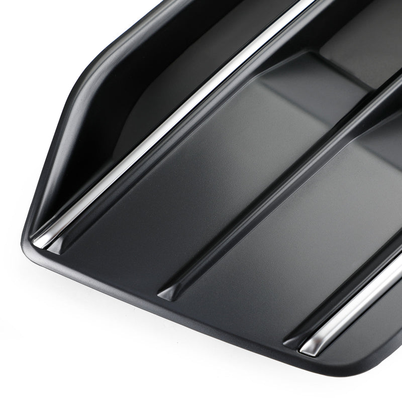 2 uds cubierta de parachoques delantero rejilla bisel inserto ajuste Audi Q5 2018-2022 negro/cromo
