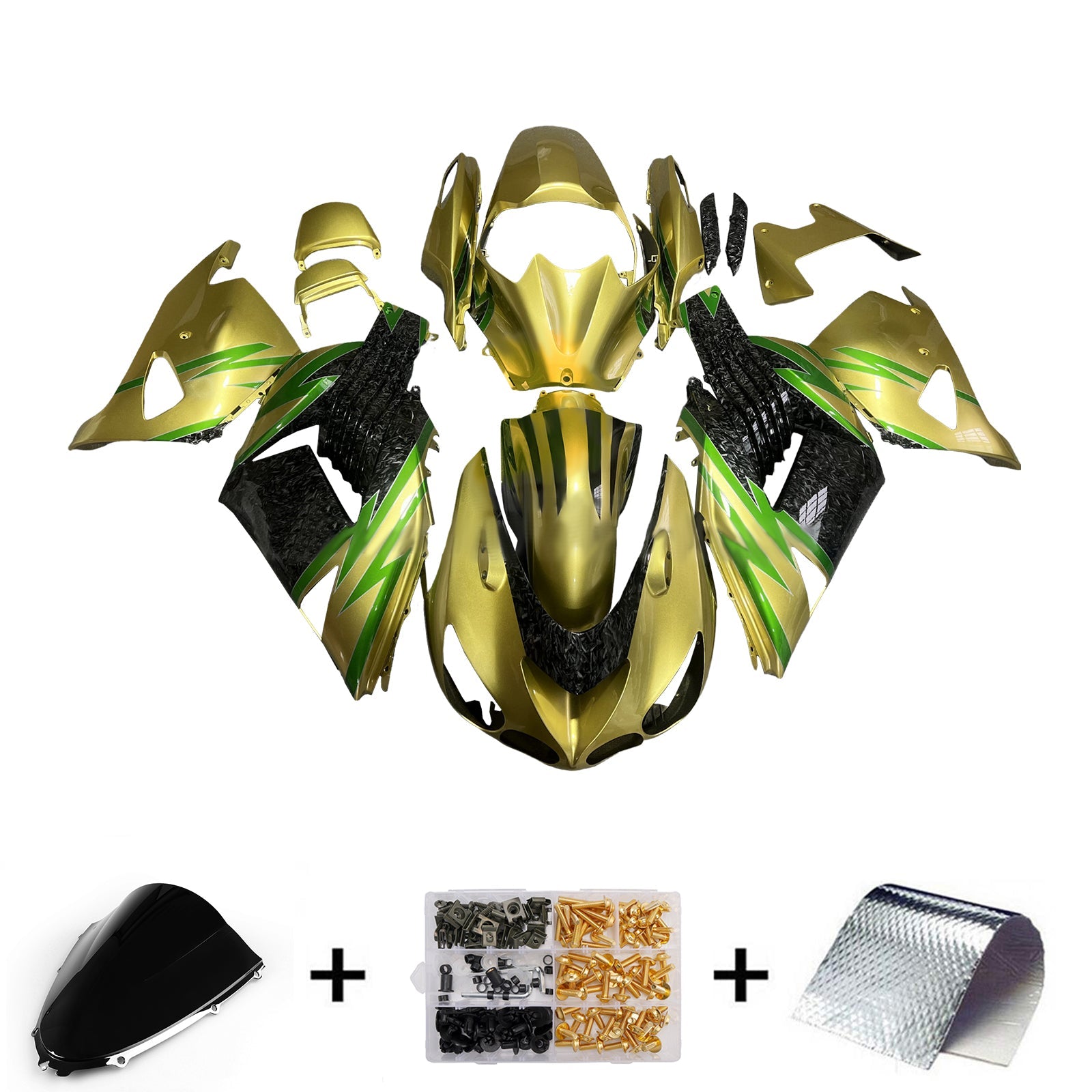 Injection Fairing Kit Bodywork fit For Kawasaki ZX14R ZZR1400 2006-2011