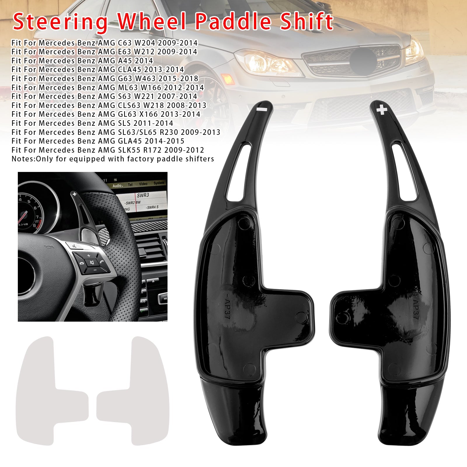 Steering Wheel Paddle Shifter Extension For Mercedes Benz AMG C63