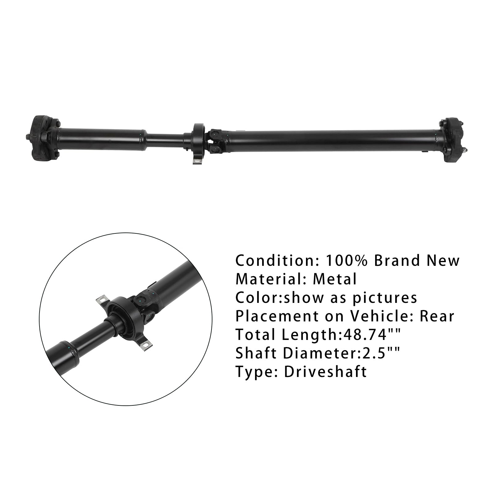 2007-2008 BMW 328xi 3.0L Rear Driveshaft Prop Shaft Assembly 26107573482 26107527376 986-260