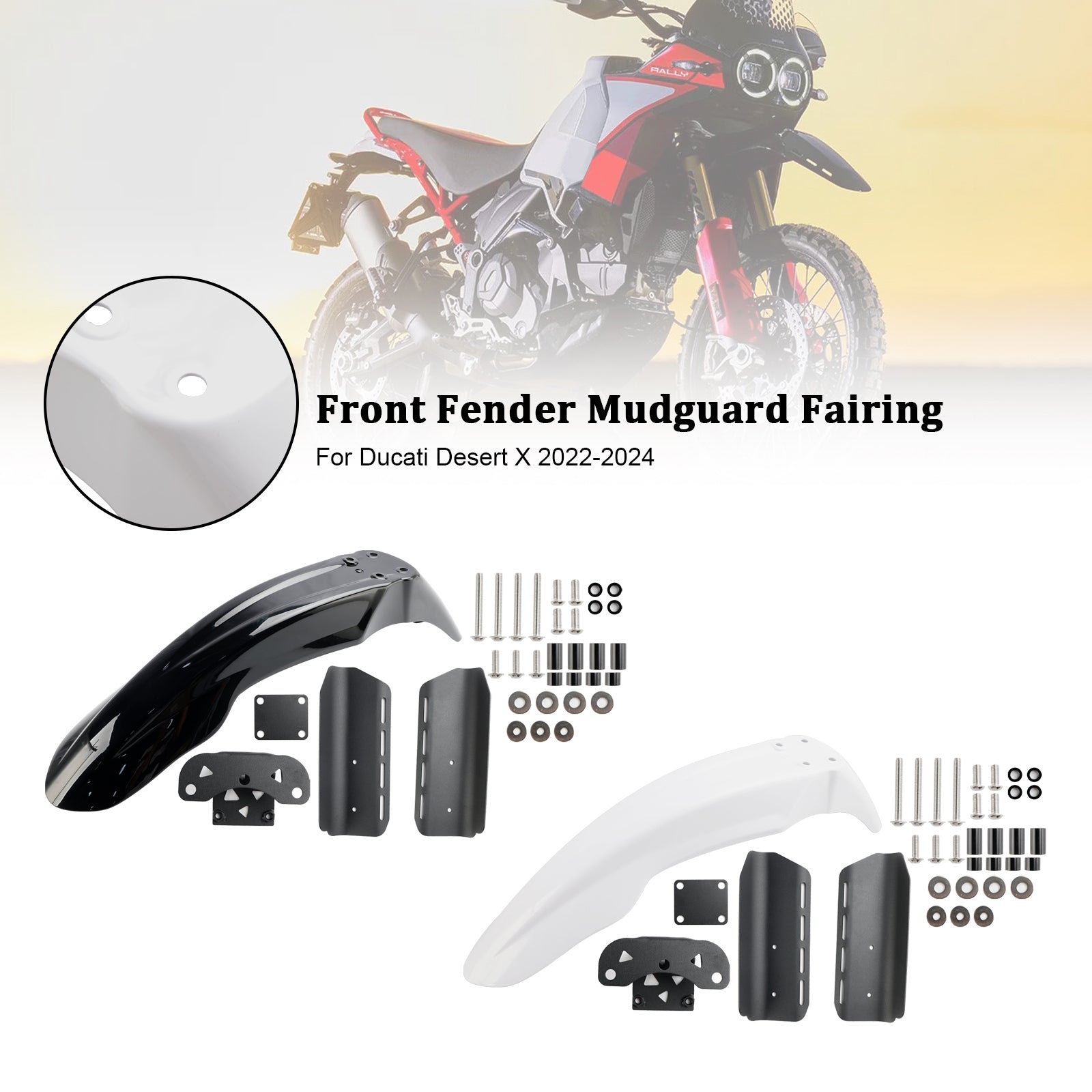 Front Fender Mudguard Fairing Cowl For Ducati Desert X 2022-2024